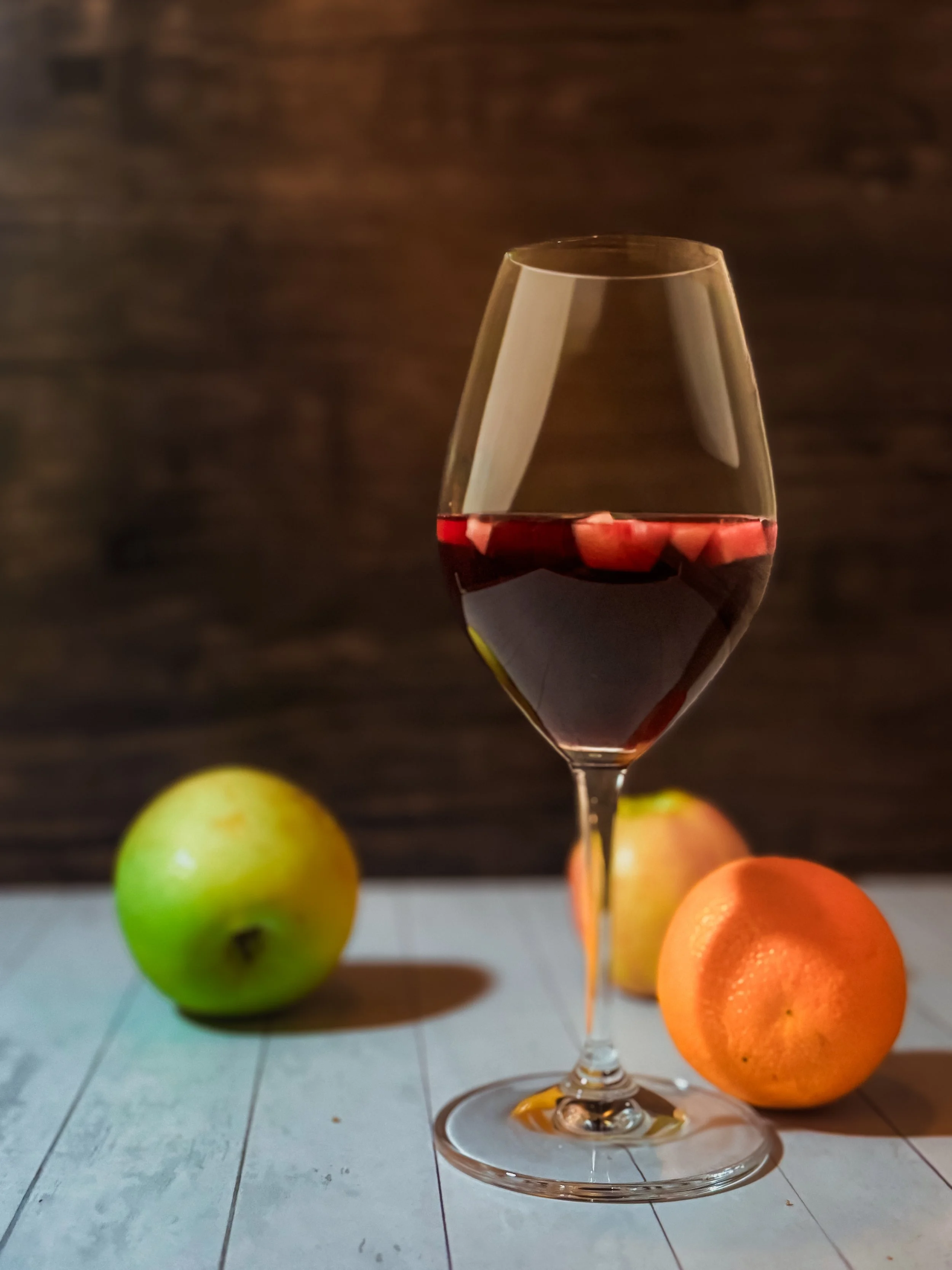 Red Harvest Sangria
Spiced apple, pear, cinnamon. Rich, warming, and layered with autumn flavor.