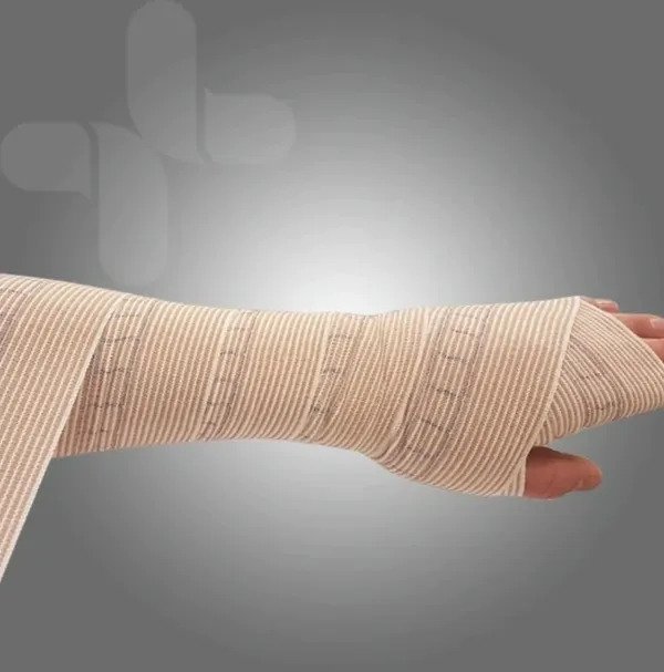 Snakebite or sprains compression bandage (arm).jpg