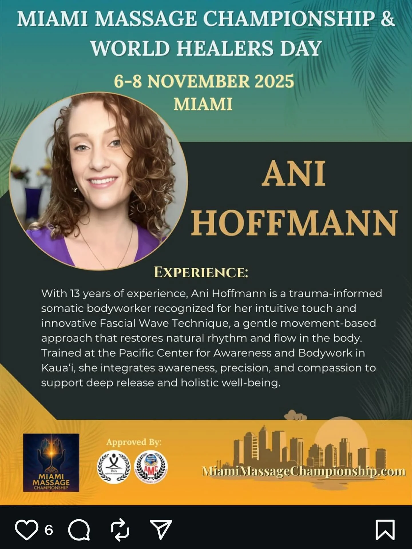 I am competing in the first ever #miamimassagechampionship tomorrow!
#miami #miamimassage #massagecompetition