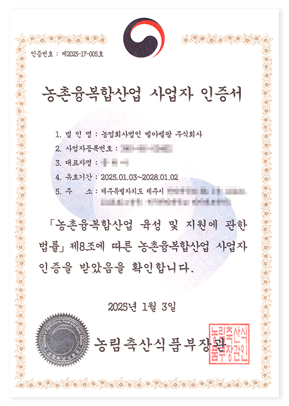 Sixth Industry Certification