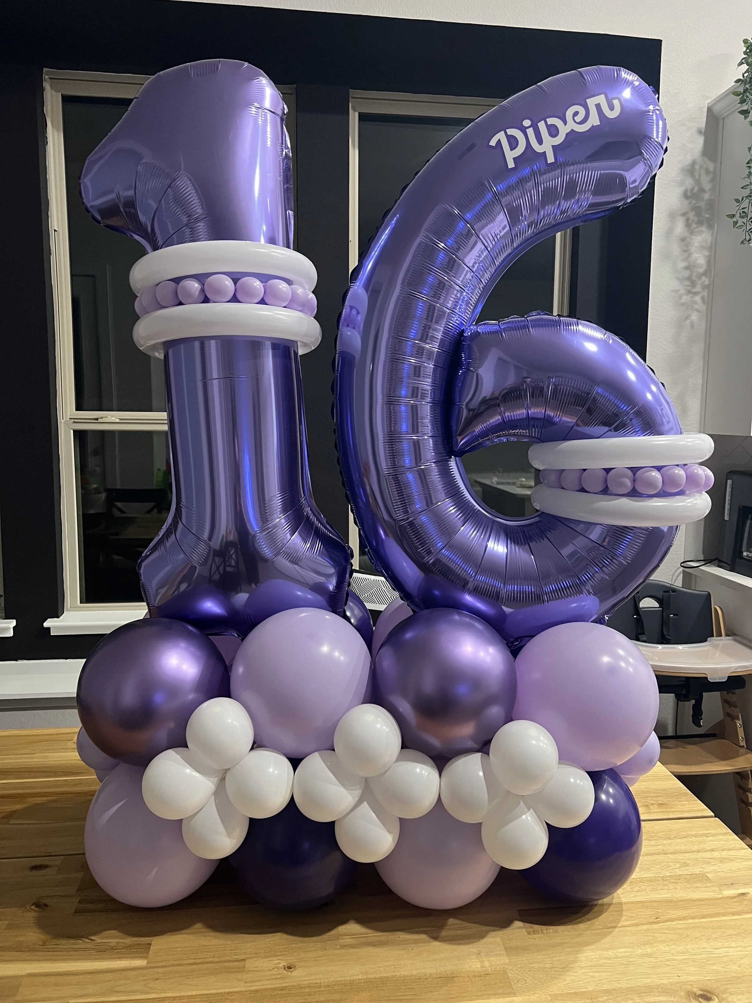 Purple Sweet 16 Birthday Stack