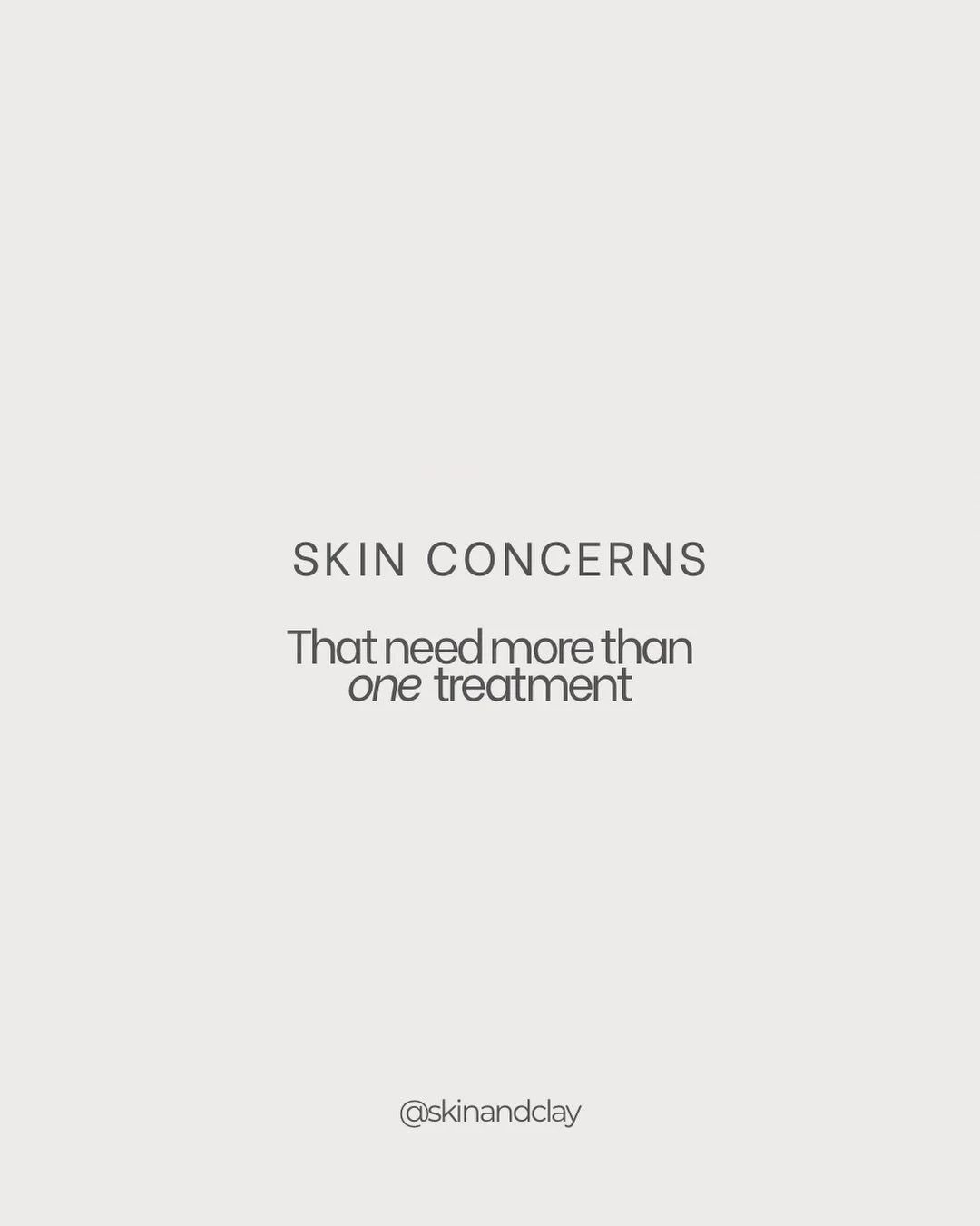 Skin concerns that need more than one treatment 👆

We get asked this a lot: &ldquo;Why isn&rsquo;t my skin fixed after one session?&rdquo;

The truth is, real change &mdash; scarring, pigmentation, active breakouts &mdash; happens beneath the surfac