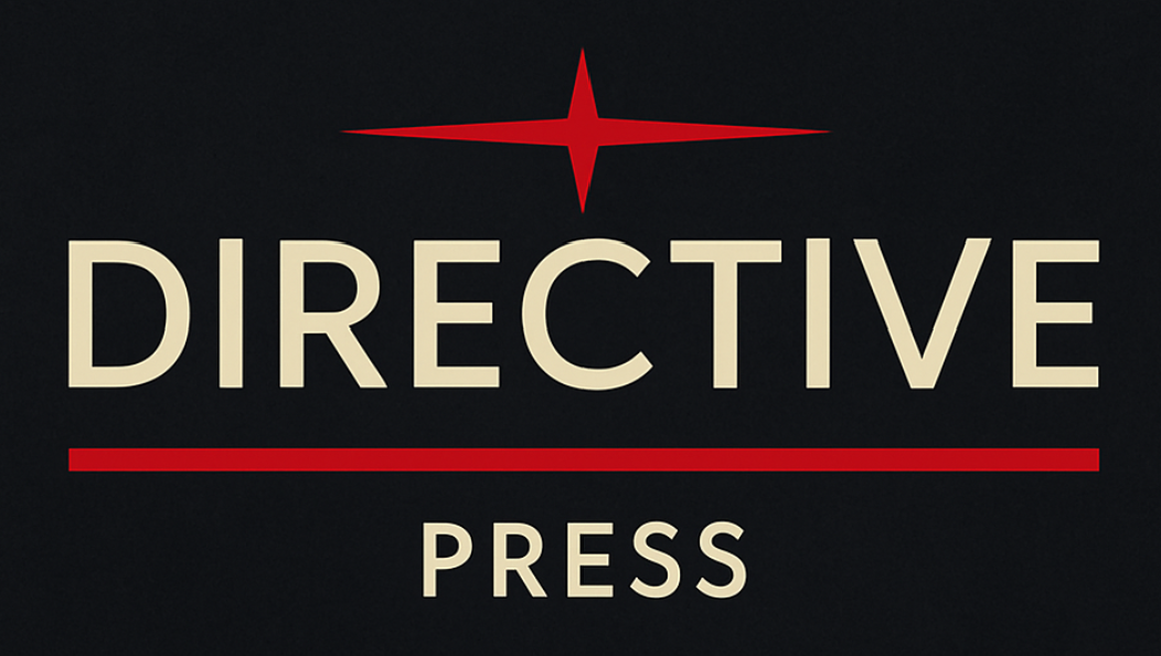 A logo with a red star above the words "DIRECTIVE PRESS" on a dark background, with a red line below "DIRECTIVE" and above "PRESS."