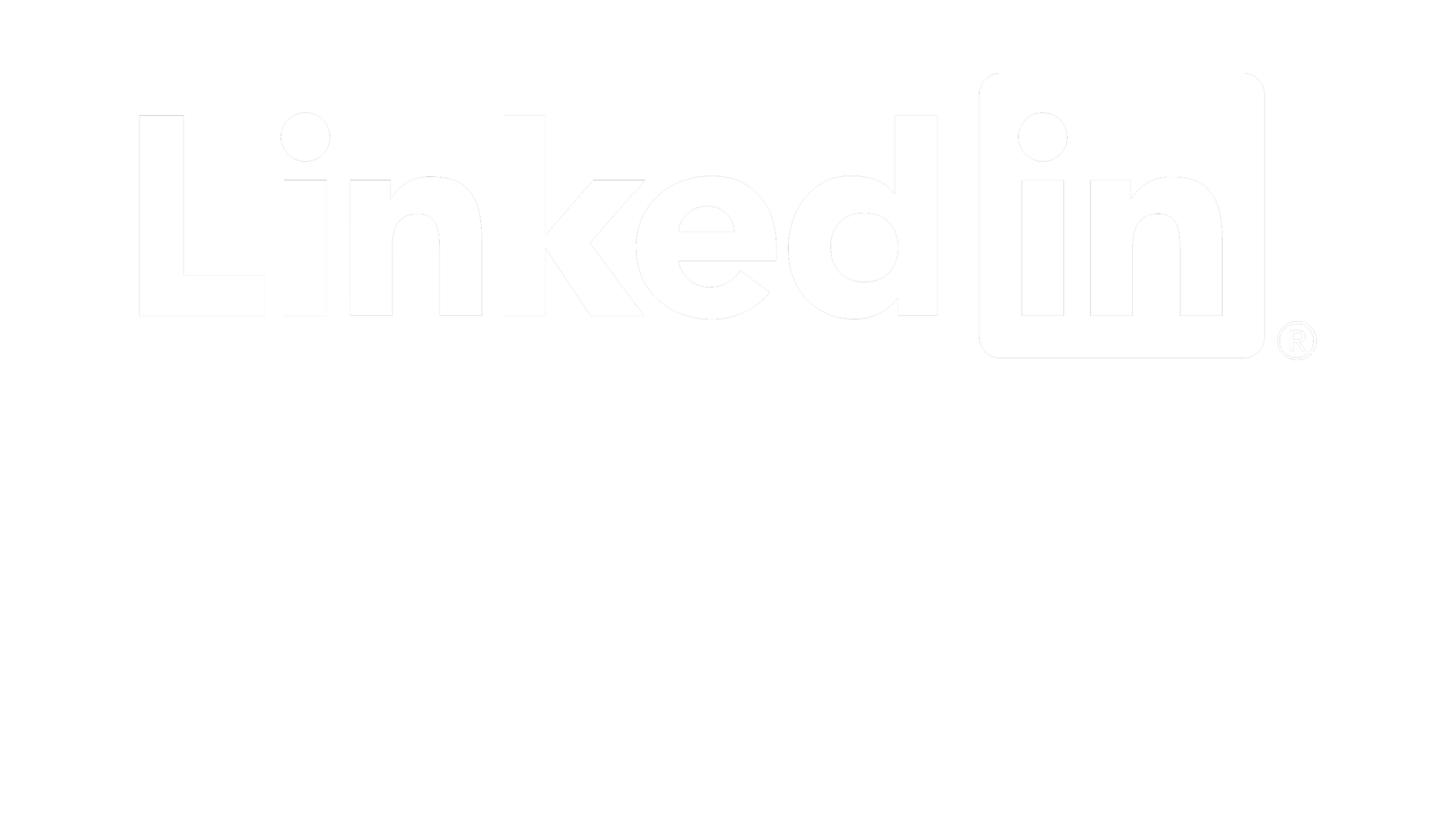 Black background with the white LinkedIn logo and text
