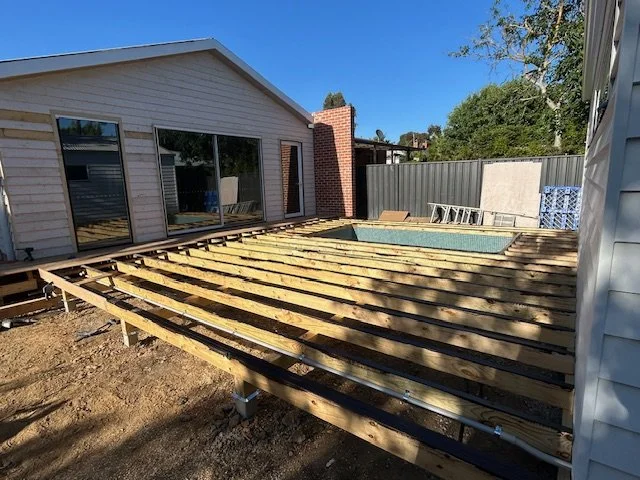 Decking under construction