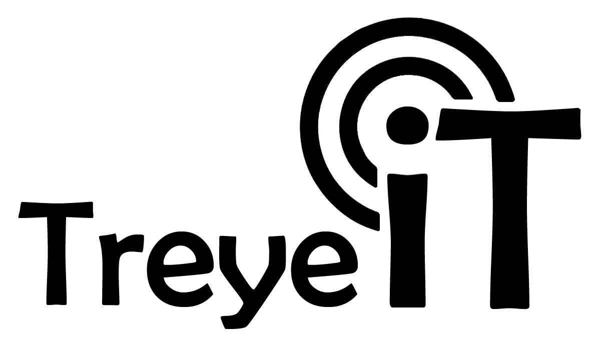 Schwarzes Logo mit Text und einem stilisierten Design in Schwarz