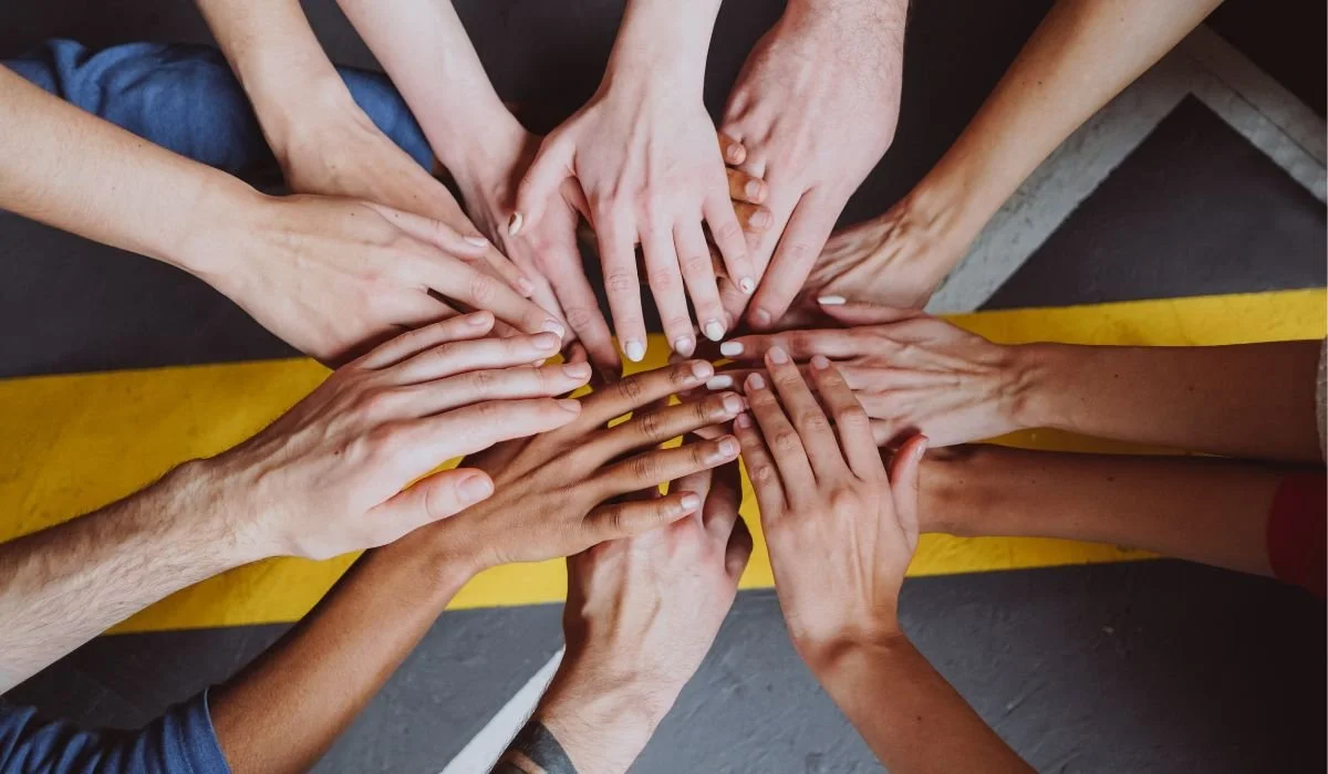 people putting into the middle