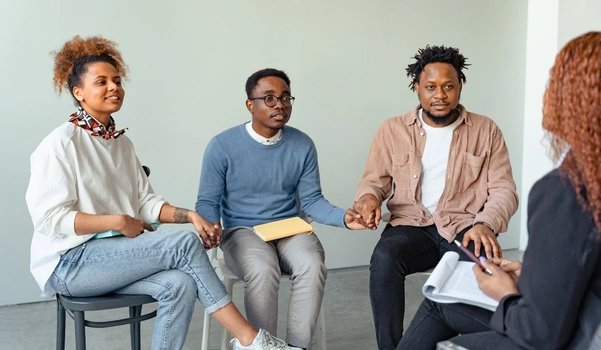 people participating in group therapy