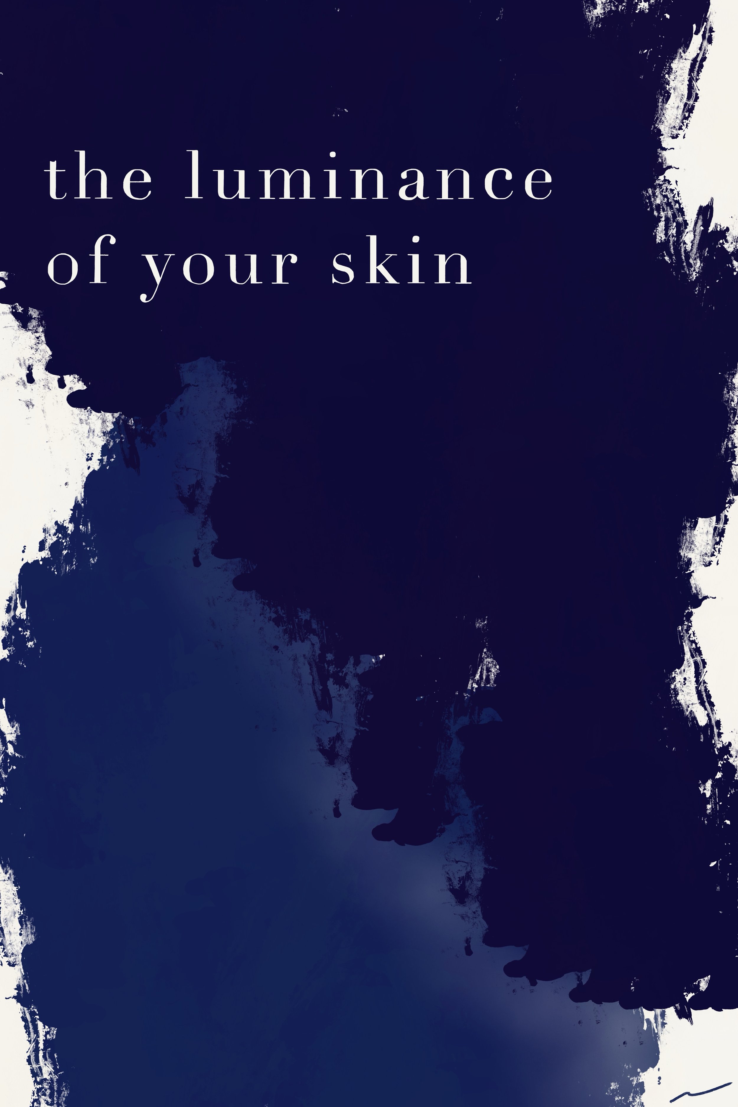 The Luminance of Your Skin I, an expressive contemporary abstract artwork channeling the electrifying force of magnetic attraction and immense love through typography and vivid color.