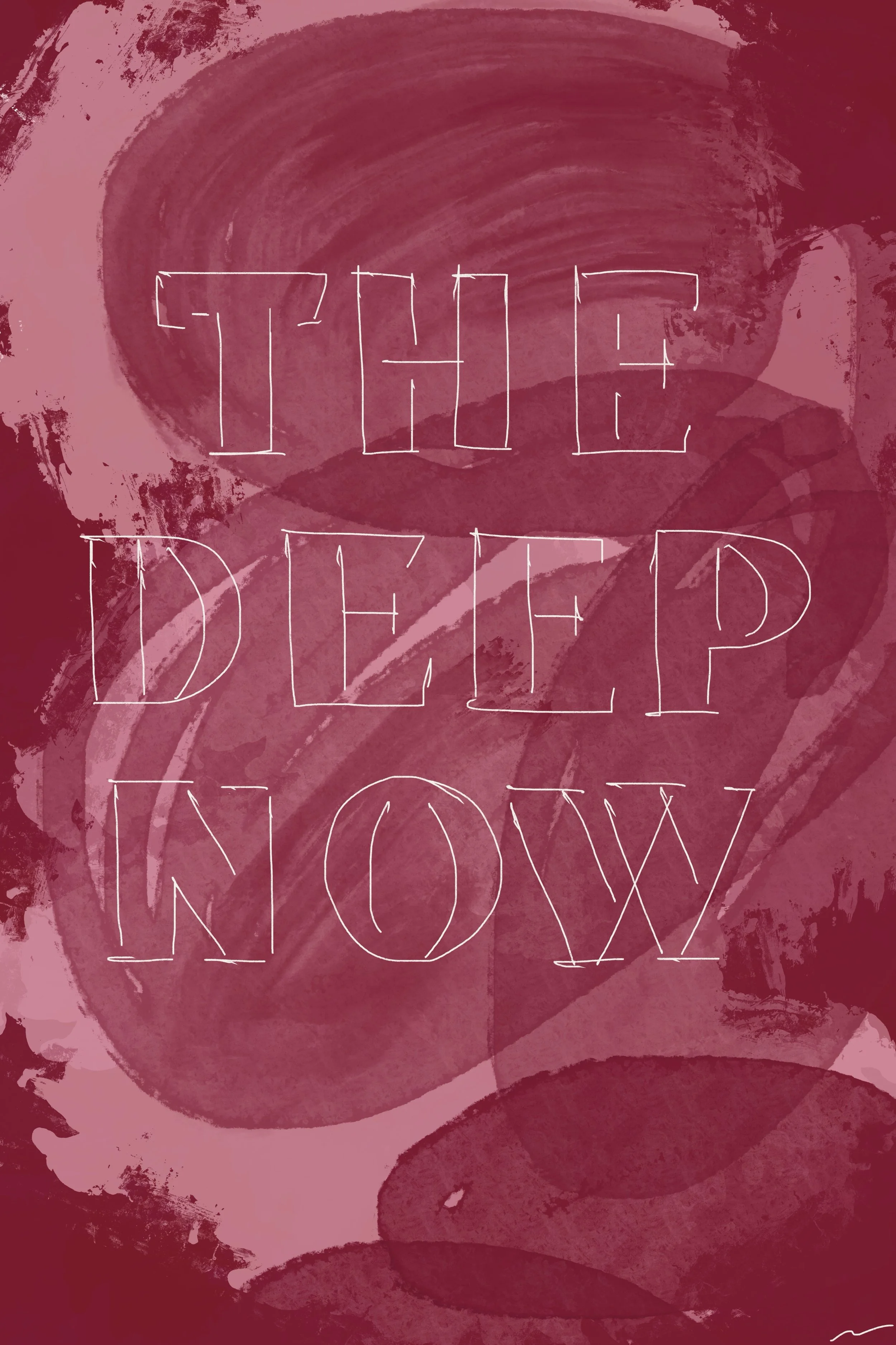The Deep Now: Love is the Art I, an expressive contemporary abstract artwork channeling the electrifying force of true love through typography and vivid color.