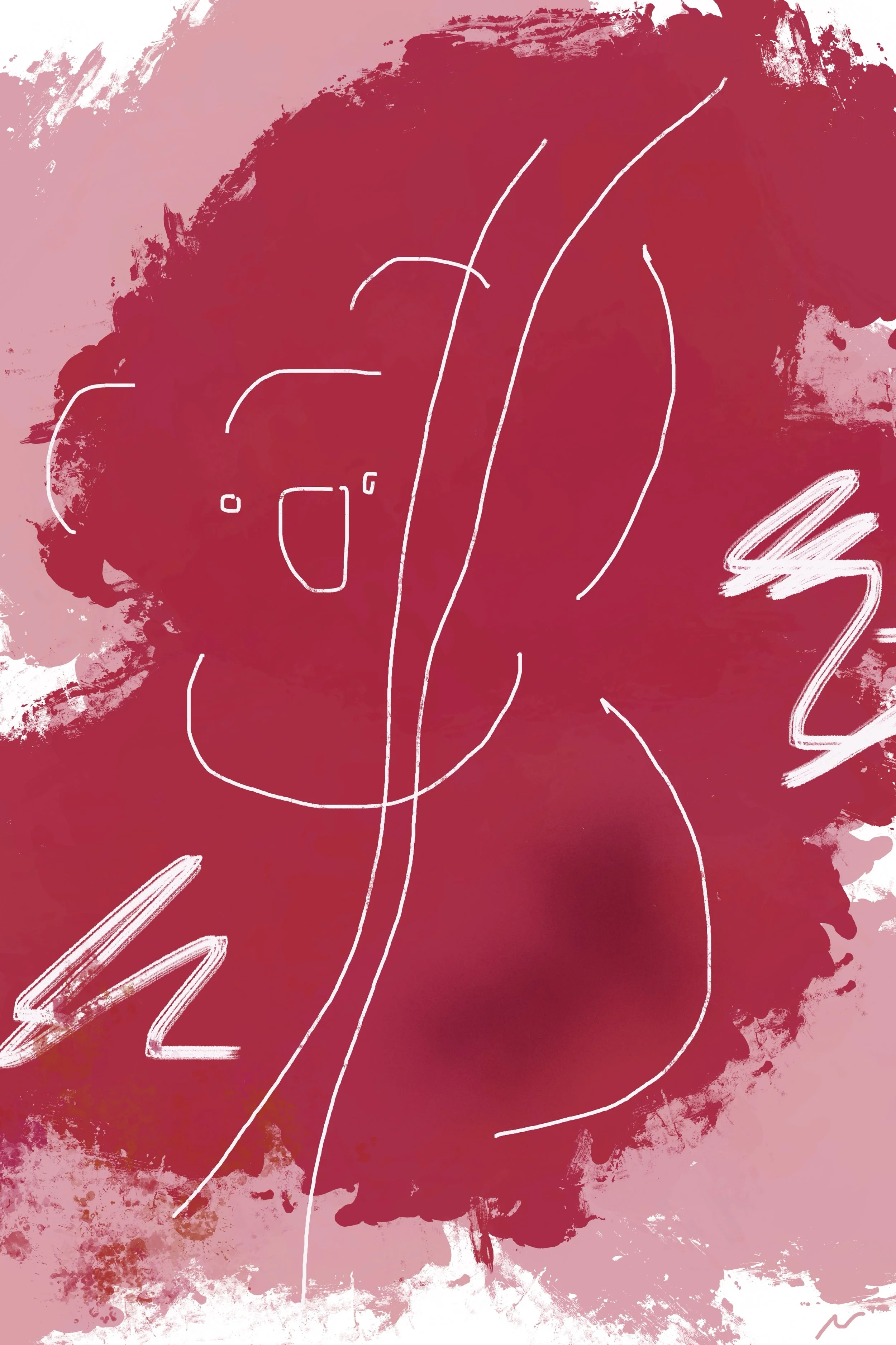 A chilling koala set against a moody maroon and burgundy red backdrop. A striking modern nature print, brings rich atmosphere and depth to any space. Part of triptych, 1 of 3.