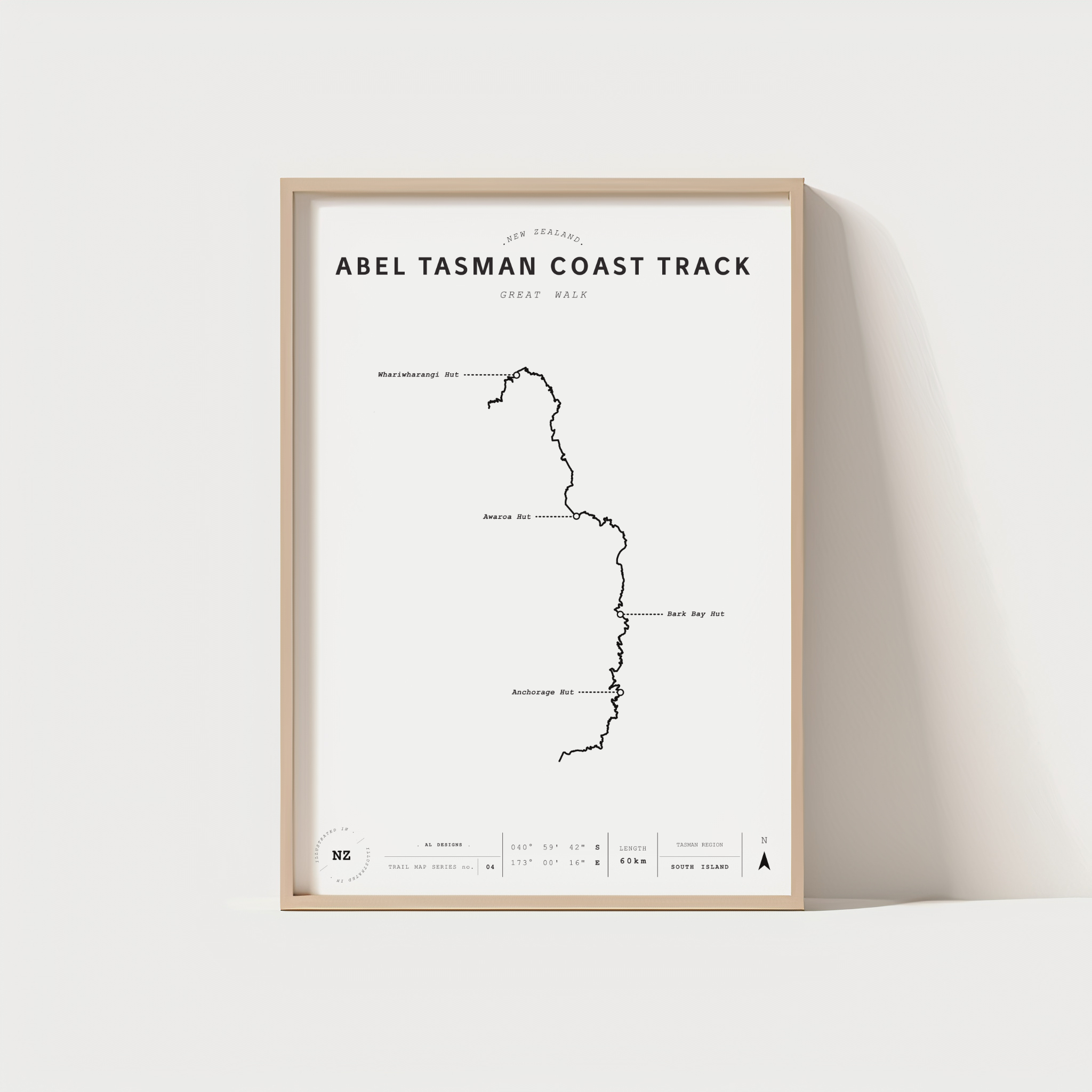 Abel Tasman Trail Map