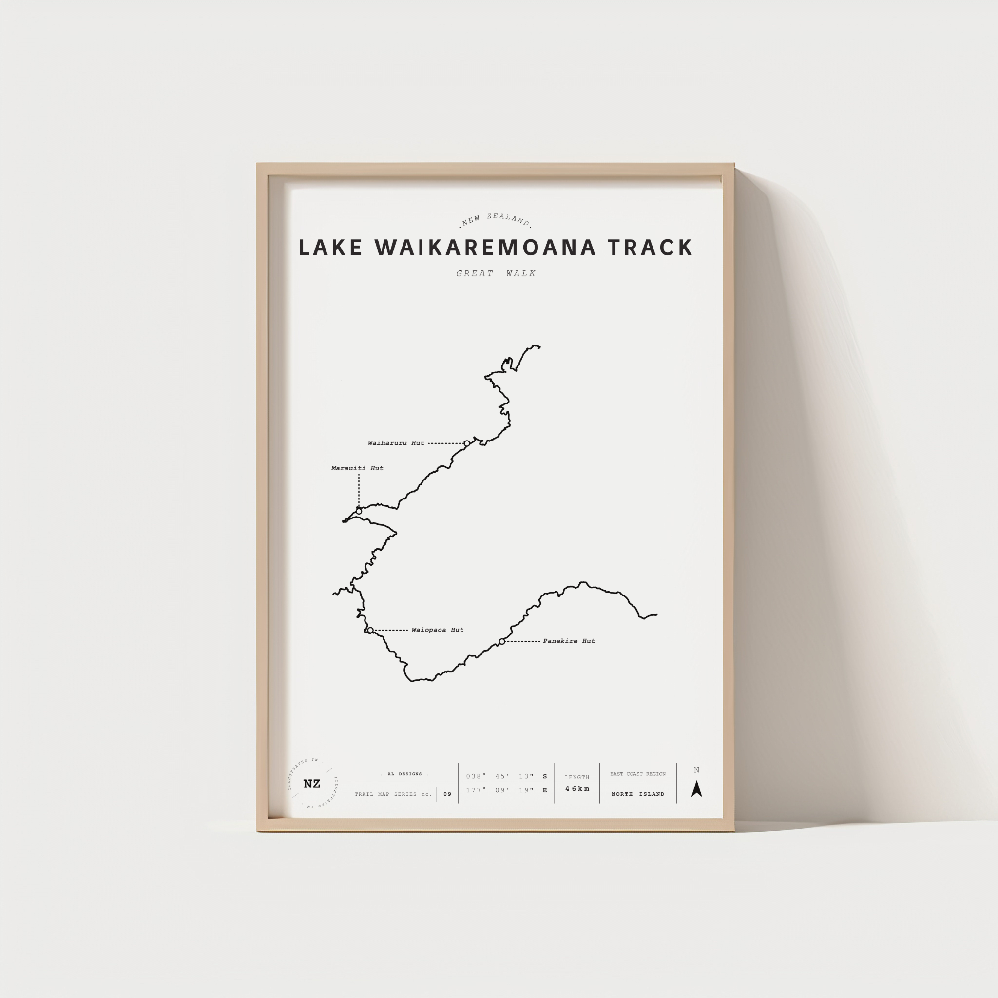 Lake Waikaremoana Trail Map