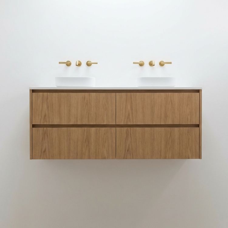 Lydia Woodgrain Wall Hung Vanity
