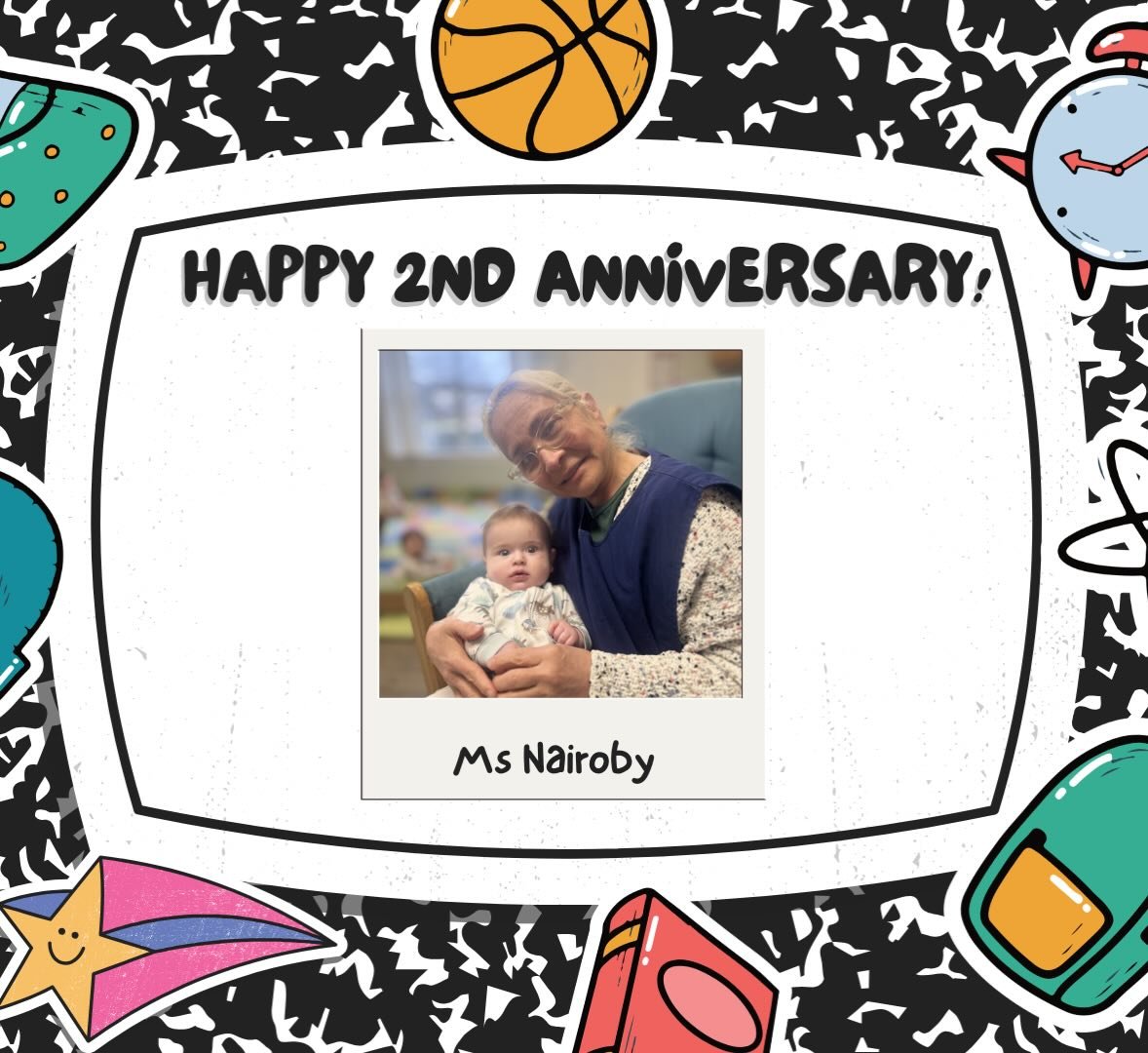 HAPPY 2nd ANNIVERSARY Ms Nairoby! 

Please help us to congratulate and thank Ms Nairoby for two amazing year of dedication and hard work to our school! 

We love you and we are thankful for you!

&iexcl;Feliz Aniversario!