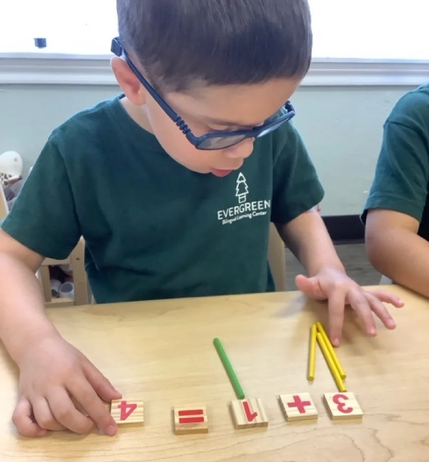 At Evergreen, we introduce math through concrete, hands-on experiences 🧩✨

Children learn best when they can touch, see, and explore. Using real objects like blocks, counters, and everyday materials, we help them build a strong foundation in math co