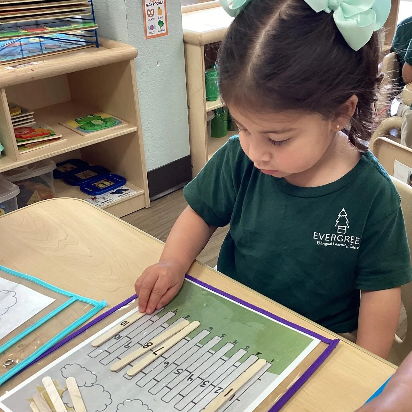 At Evergreen, math is not just something we learn&hellip; it&rsquo;s something we experience.

As children explore their environment, they begin to find numbers all around them&mdash;on the wall, in books, on toys&mdash;while listening to the teacher