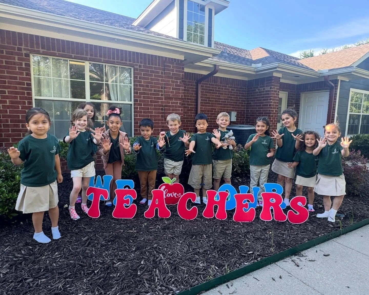 We love our teachers&mdash;not just this week, but every single day.
They nurture, guide, inspire, and pour so much love into each child&rsquo;s life.

At Evergreen, our teachers are the heart of everything we do. Because of them, our classrooms are 