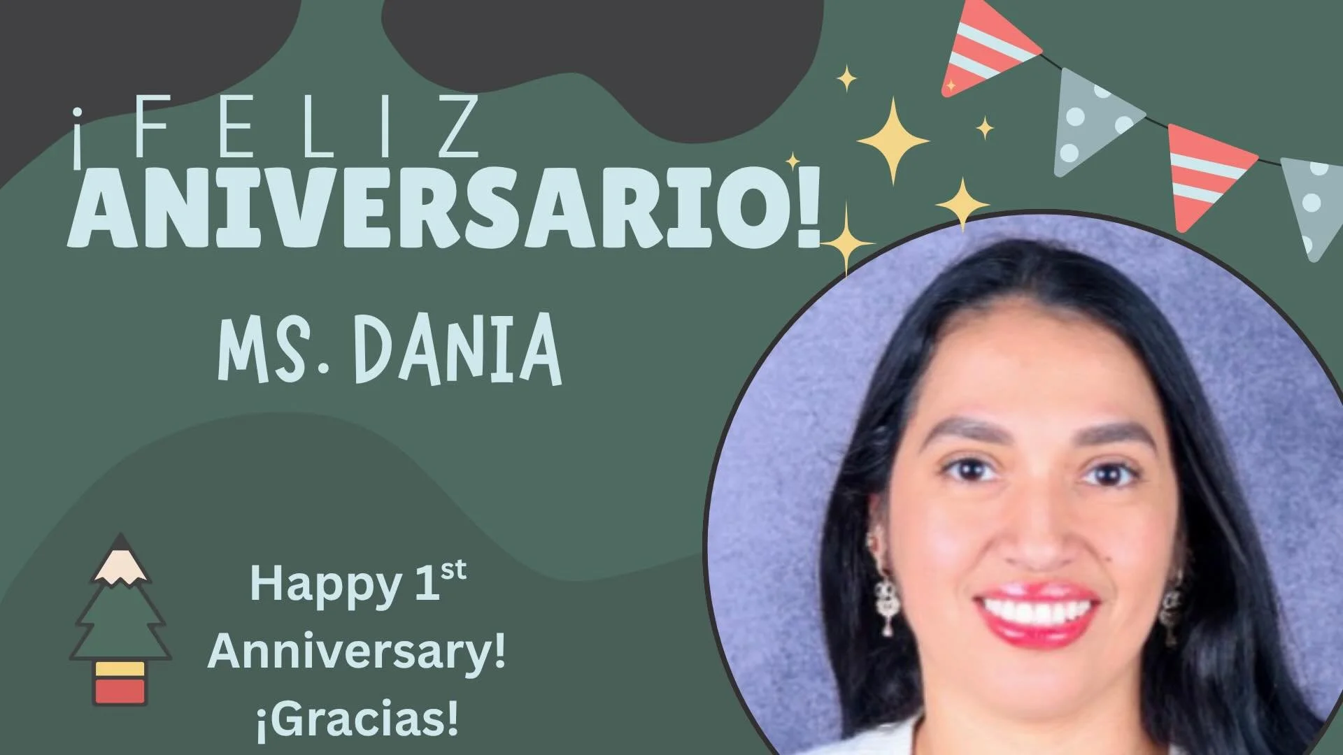 Today we are celebrating Ms Dania! 

Thank you for your hard work and commitment!

We love you and it is a blessing to have you as part of our Evergreen family! 🎂❤️

&iexcl;Feliz Cumplea&ntilde;os!