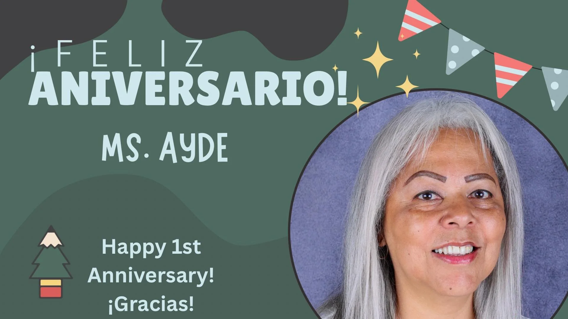 Today we are celebrating Ms Ayde! 

Thank you for your hard work and commitment!

We love you and it is a blessing to have you as part of our Evergreen family! ❤️

&iexcl;Feliz Aniversario!