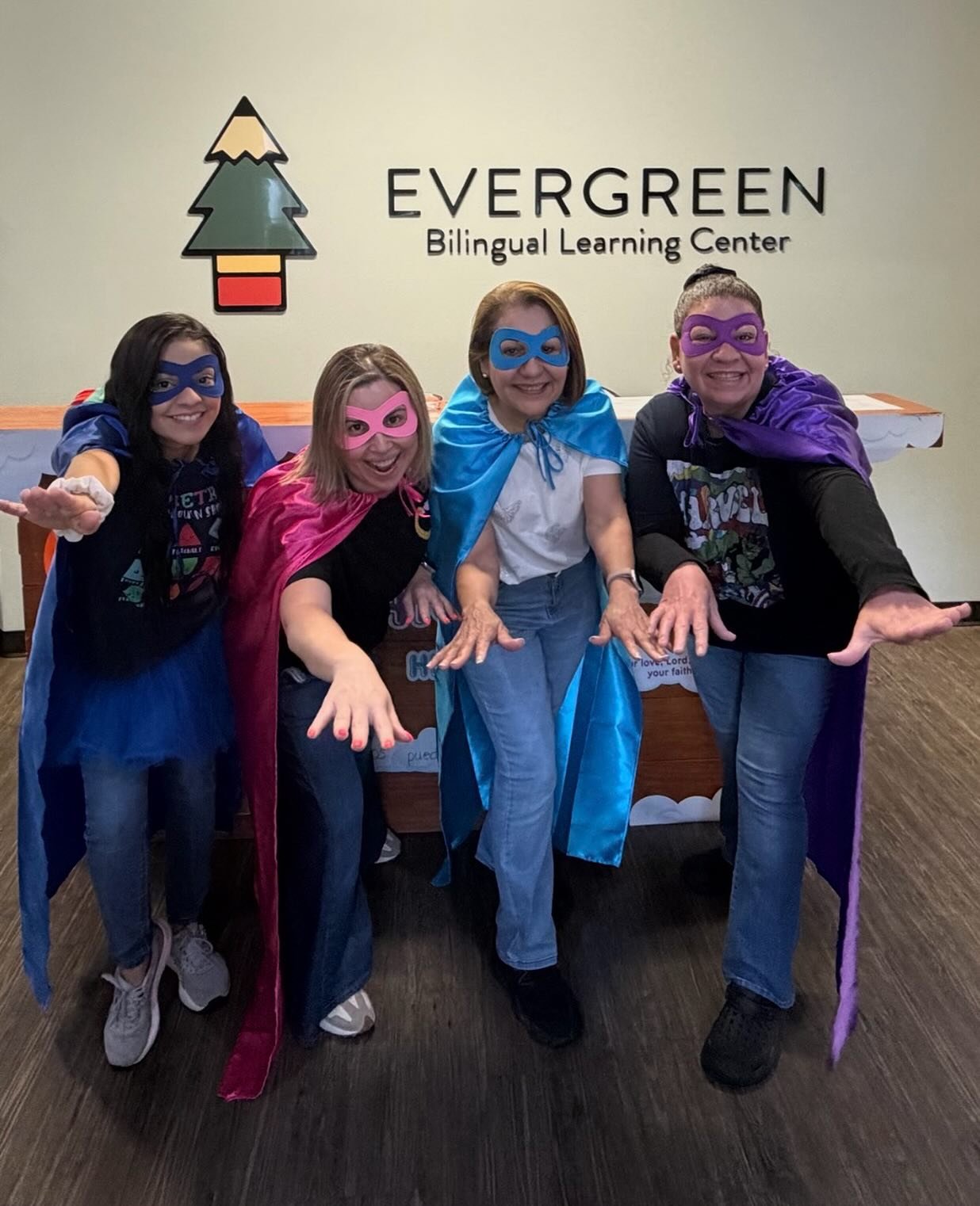 🦸&zwj;♀️✨ Superheroes don&rsquo;t always wear capes&hellip; sometimes they wear teacher badges. 🍎💚

Today at Evergreen Bilingual Learning Center, our incredible teachers became superheroes ready to inspire, guide, and train our little heroes in le