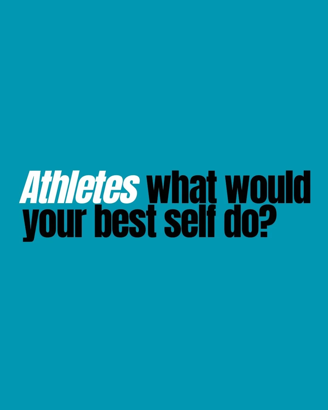 What would your best self do right now?

I ask this more than any question in session.

Not how are you feeling. Not are you ready. What would your best self do.

It skips past the fear reflex and gets straight to the part of you that already knows t