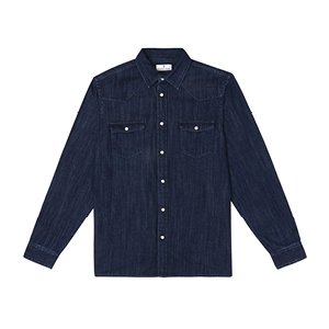 Black denim shorts with frayed hem.