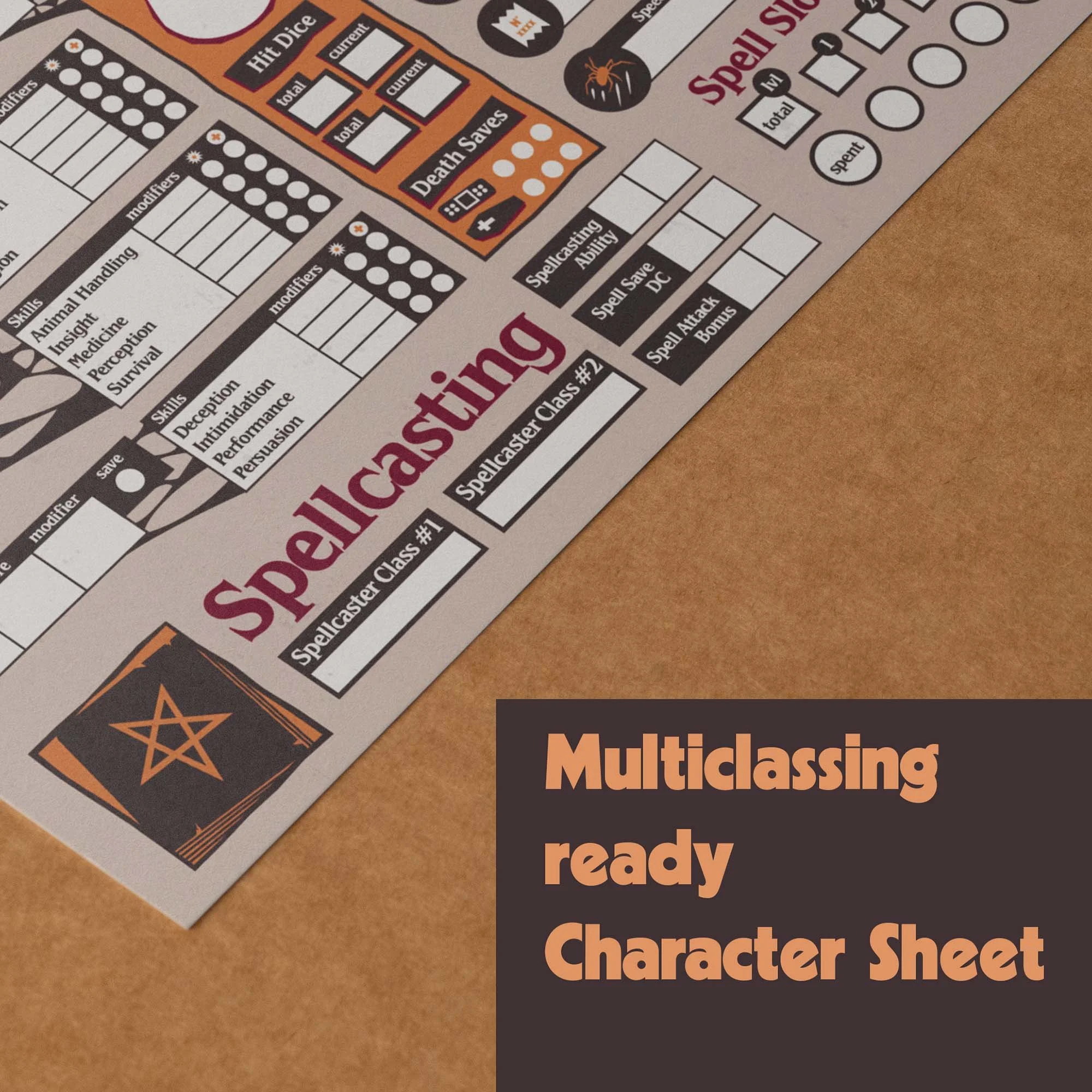 Dungeon Bros DnD 5e Afterlife awaits Character Sheet multiclassing ready features