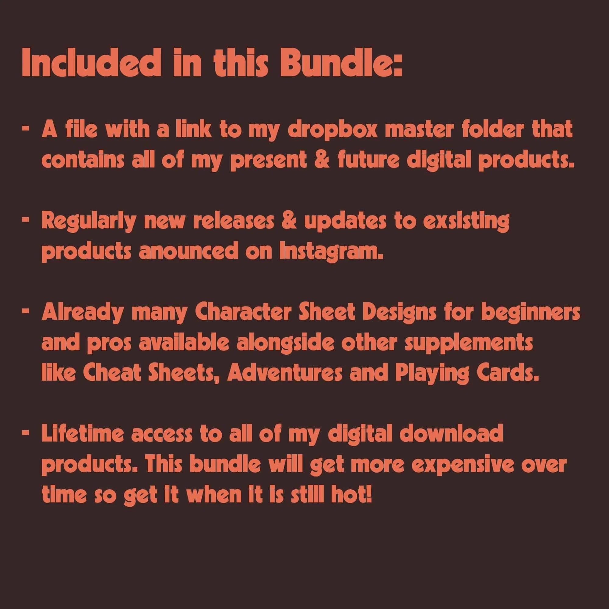 Dungeon Bros whole shop bundle DnD 5e and TTRPG digital products lifetime access content description