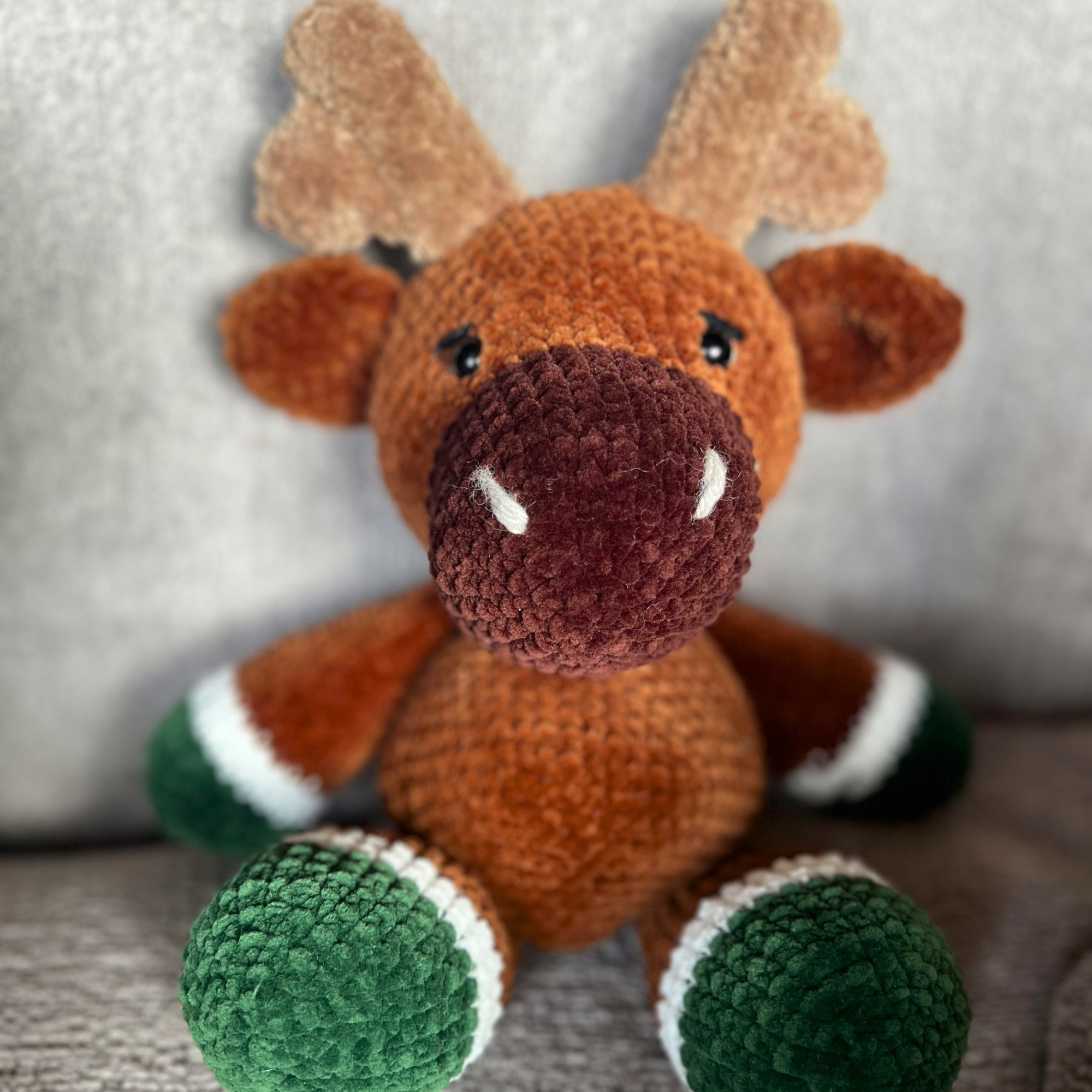 A crochet Reindeer, handmade plushie