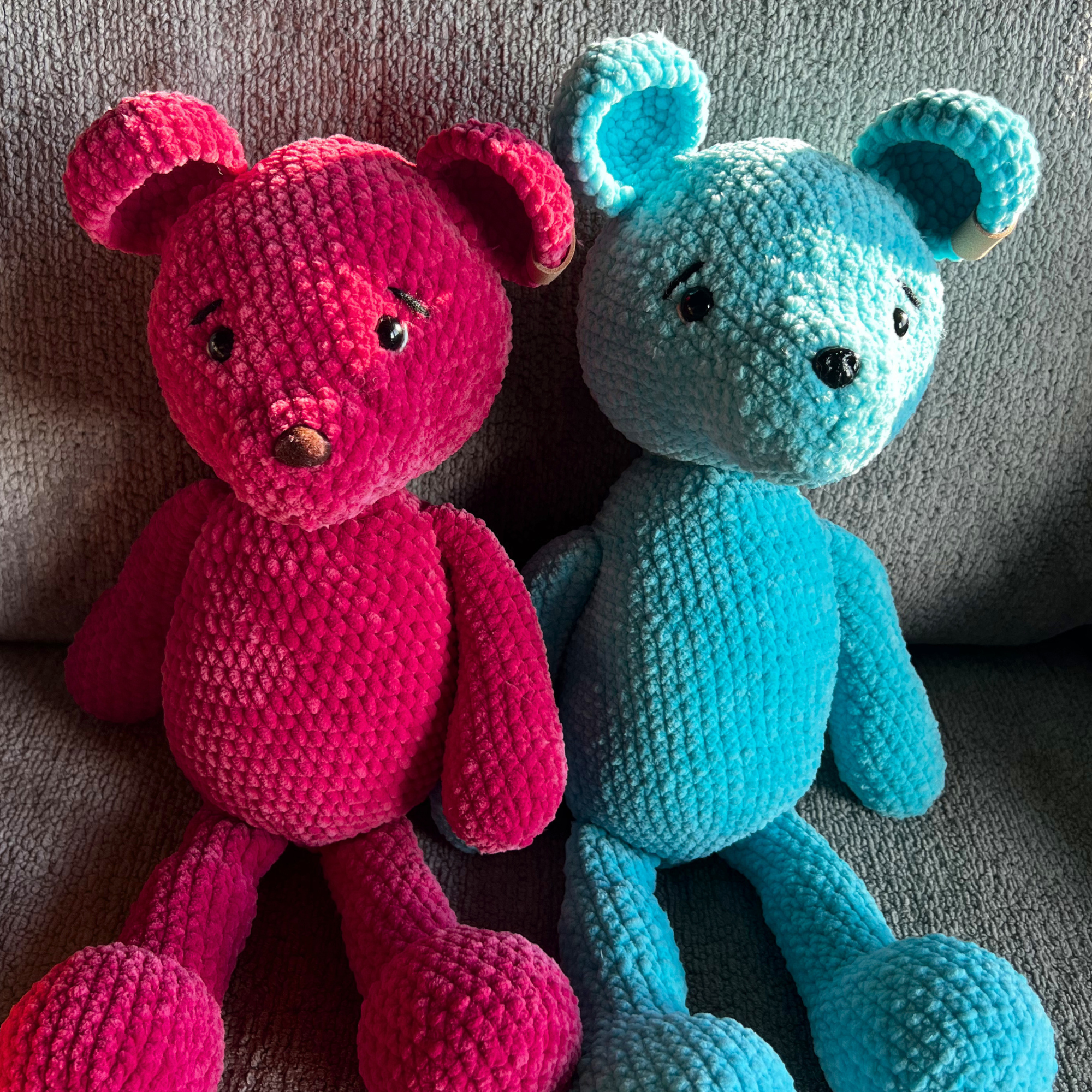 A custom Teddy Bear, crochet handmade personalised