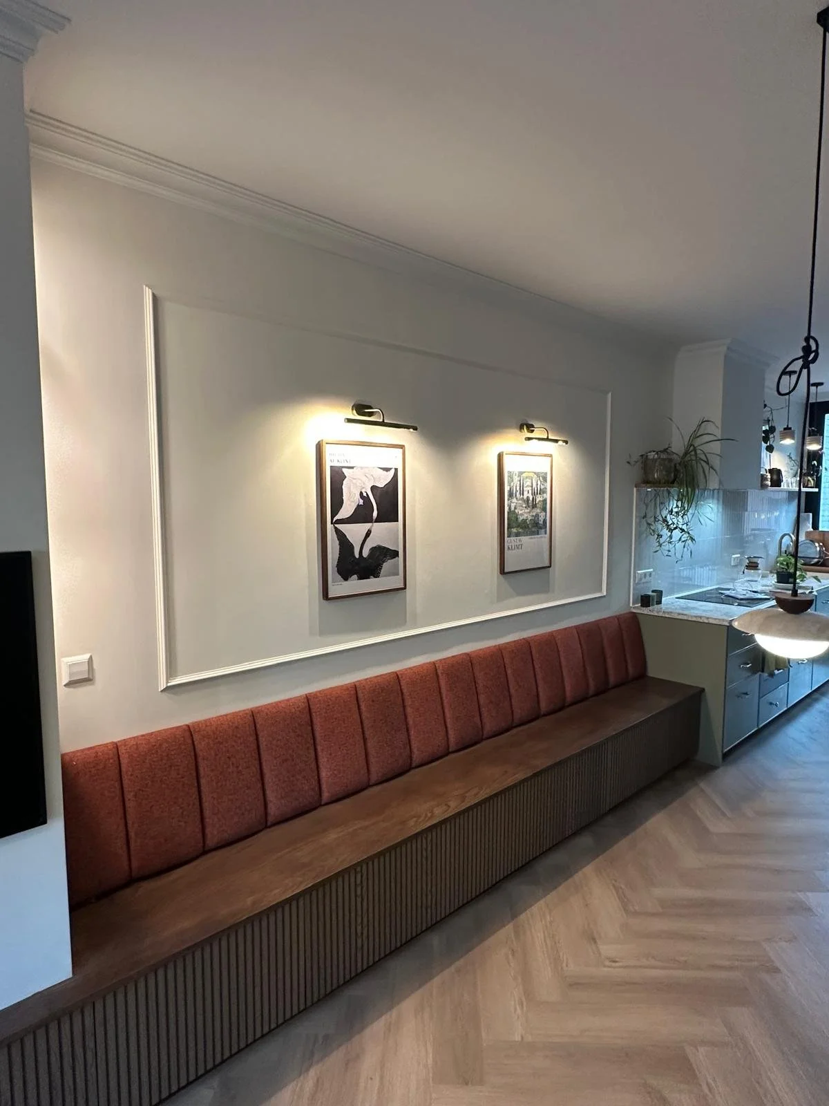 Booth dining seating for furniture and storage solutions. Save space and increase storage. Elegant home dining.