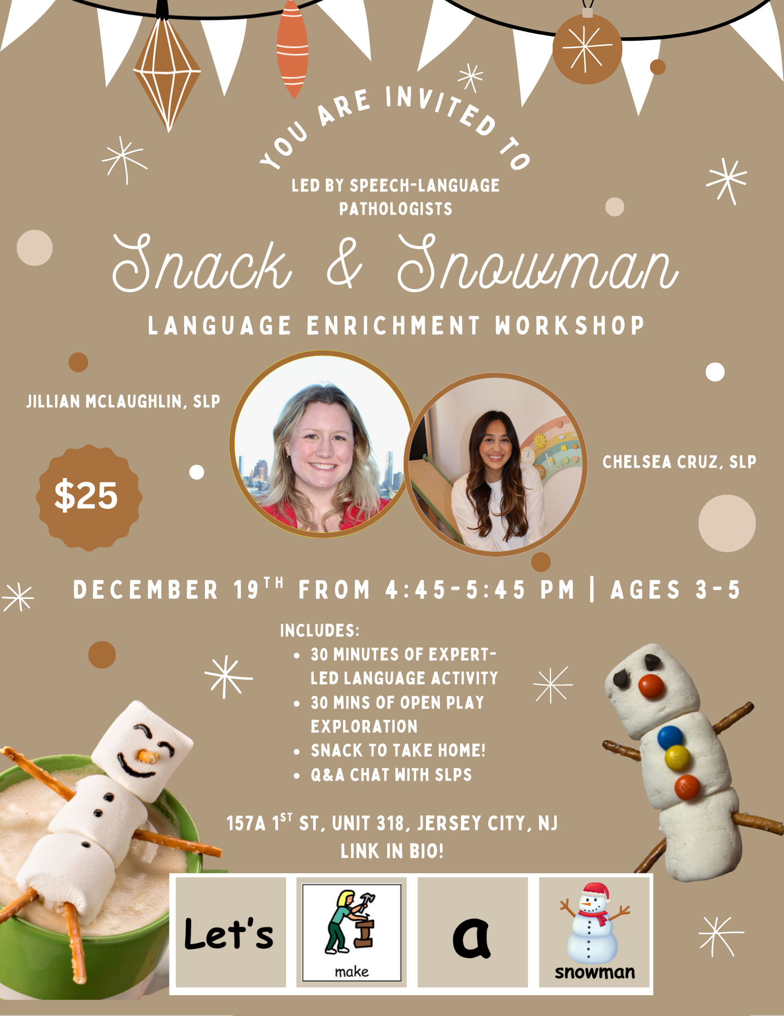 ❄️ Snack & Snowman Language Enrichment Workshop ❄️