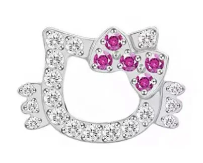 Silver Titanium Hello Kitty Piercing Jewellery Attachment
