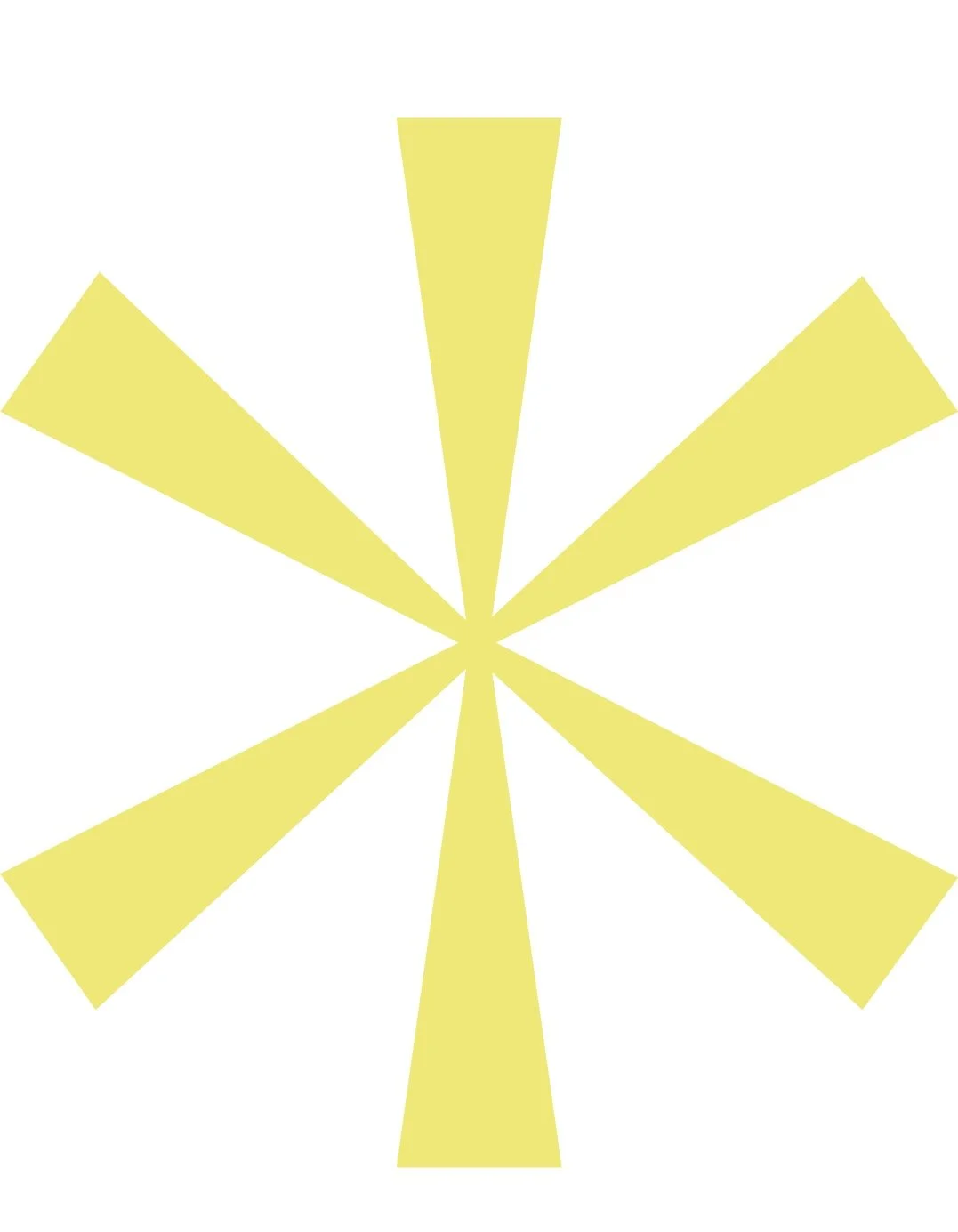 A yellow flower with six petals against a white background.