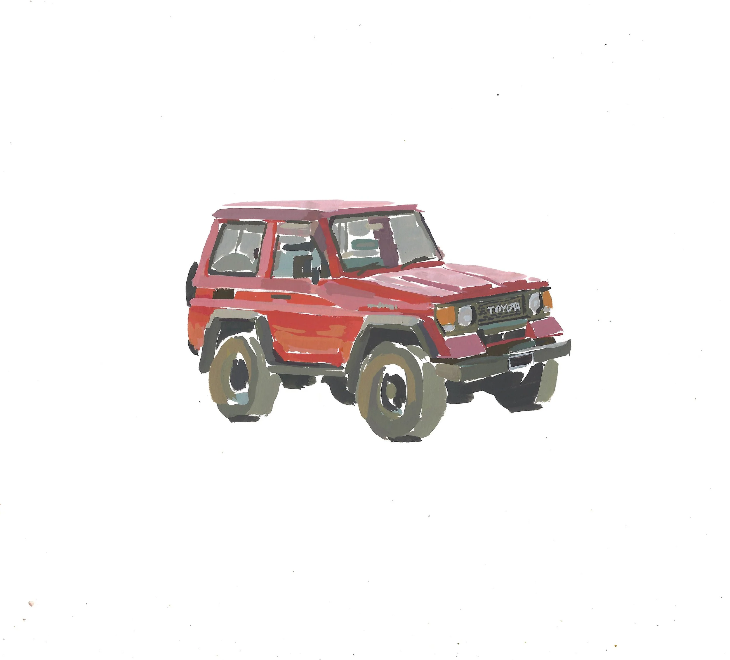 Red Landcruiser