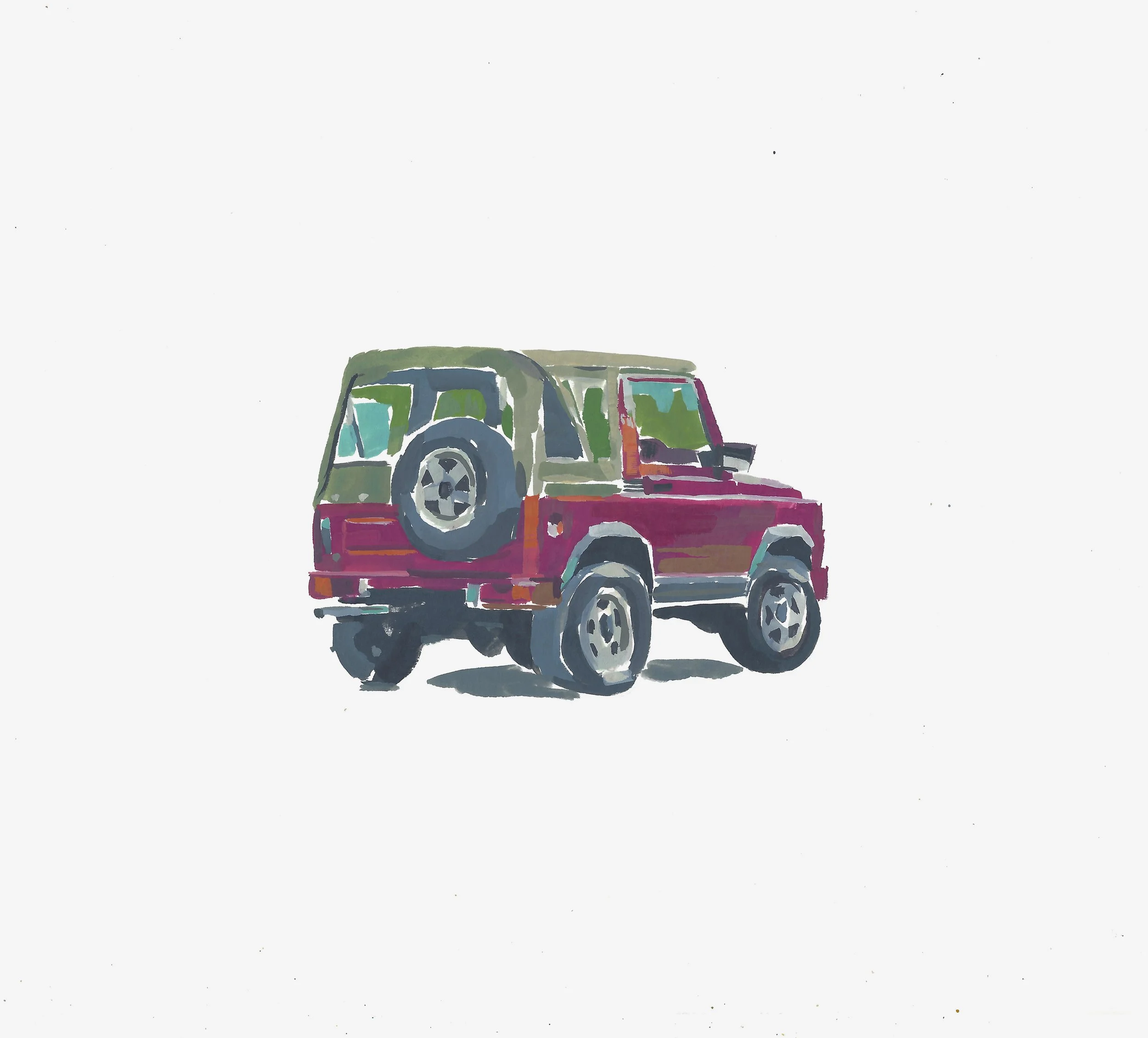 Burgundy drop top Jimny