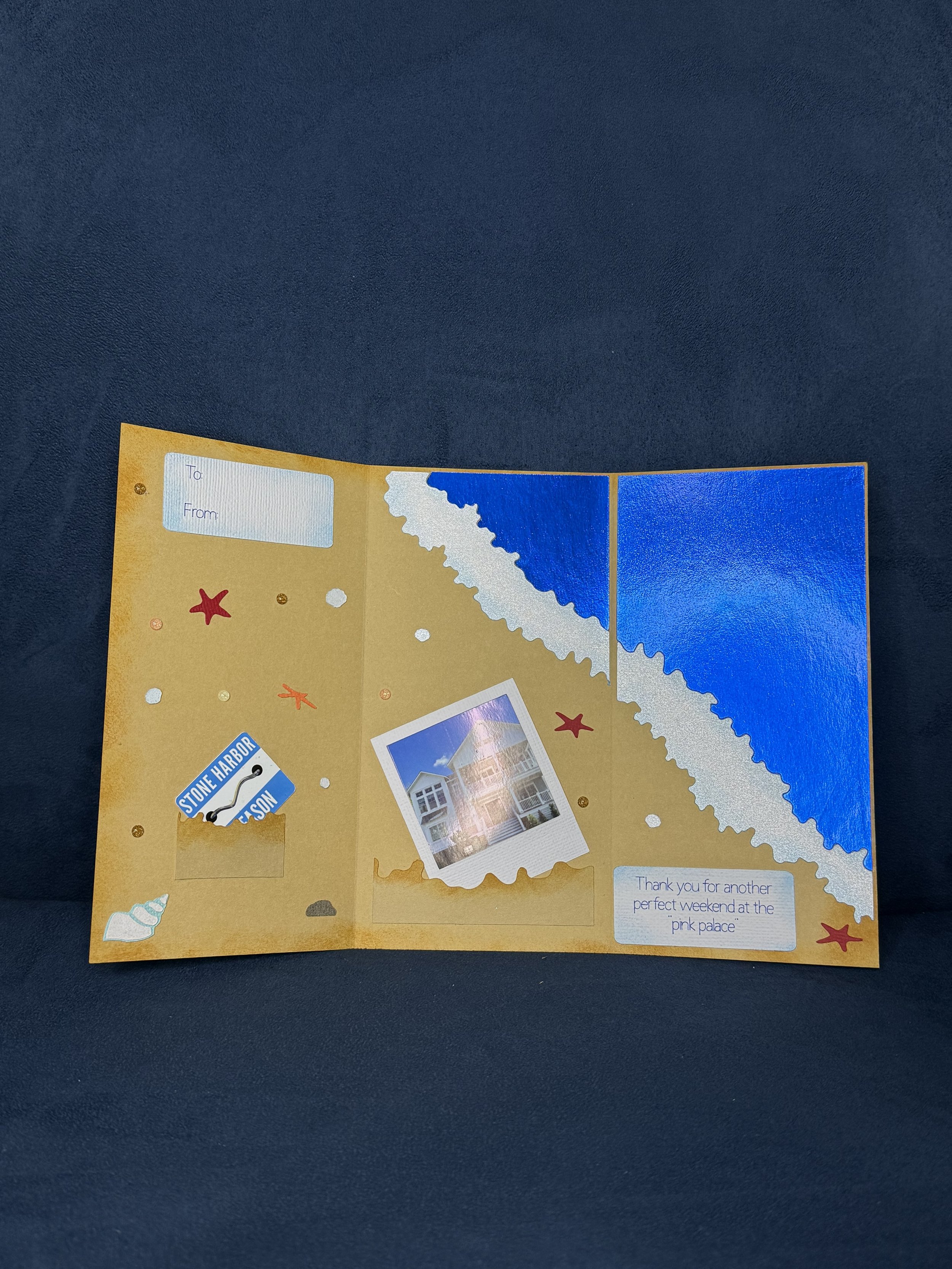 Beach House Theme Thank You Card - Paper with Photos