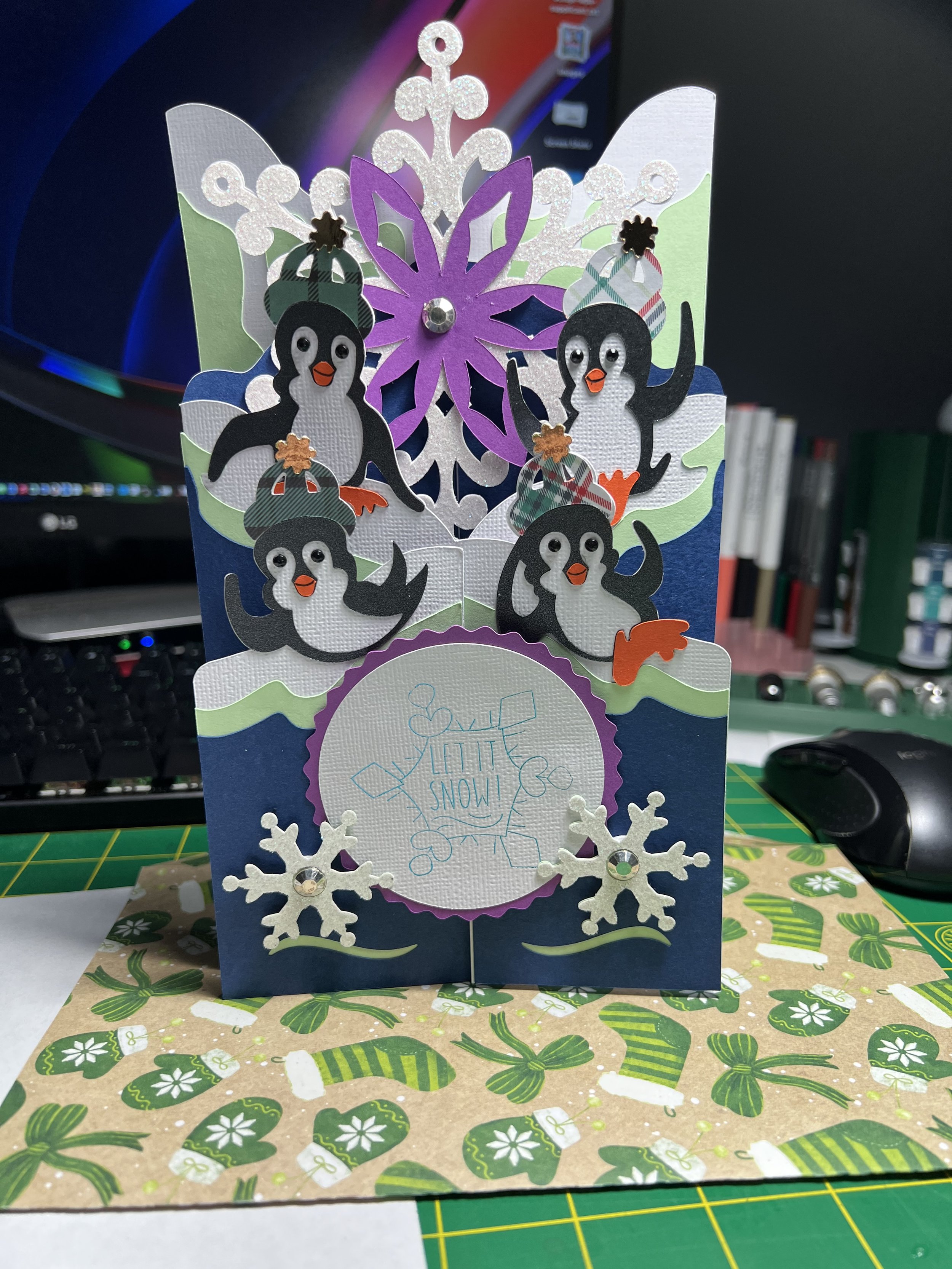 Happy Penguins Card - paper