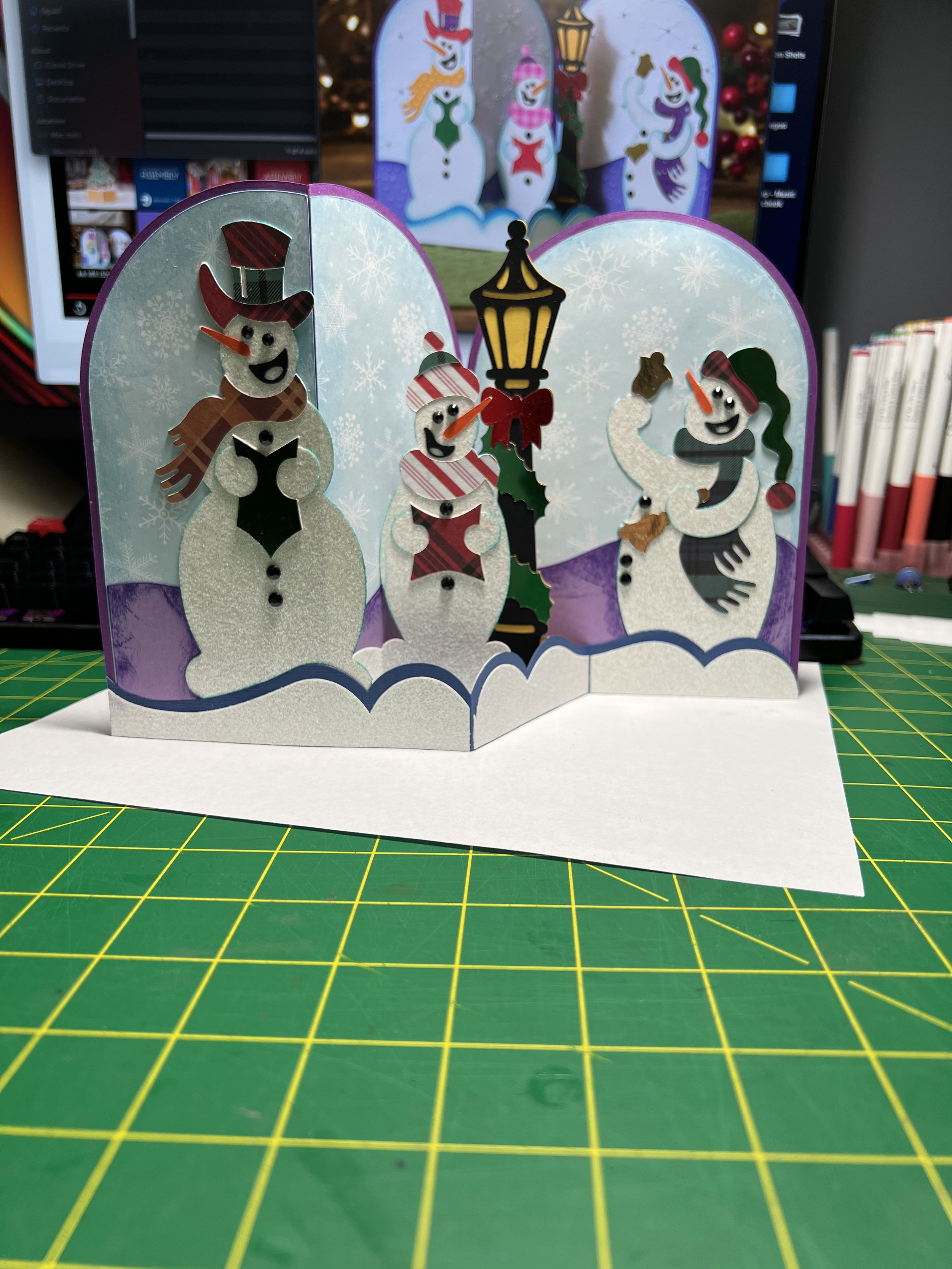 3 Snowmen Card - Paper