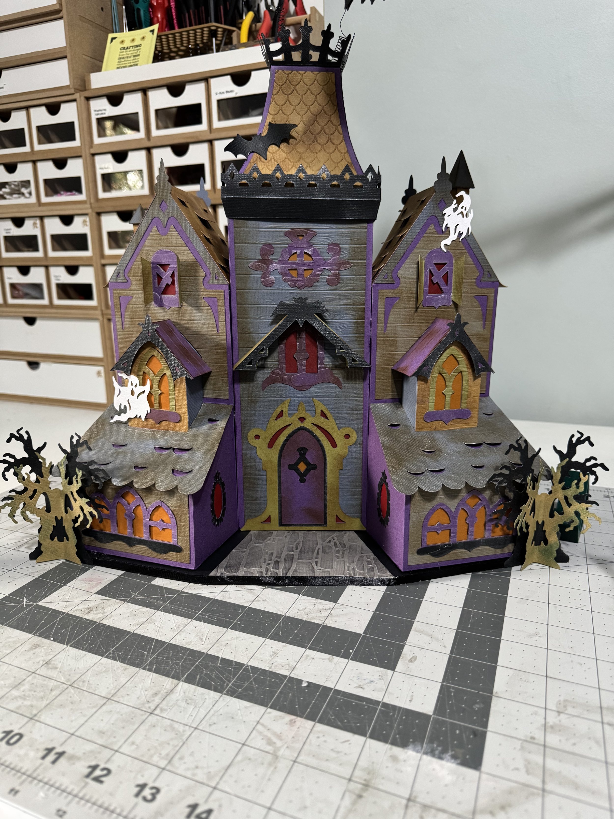 Haunted House Paper Sculpture