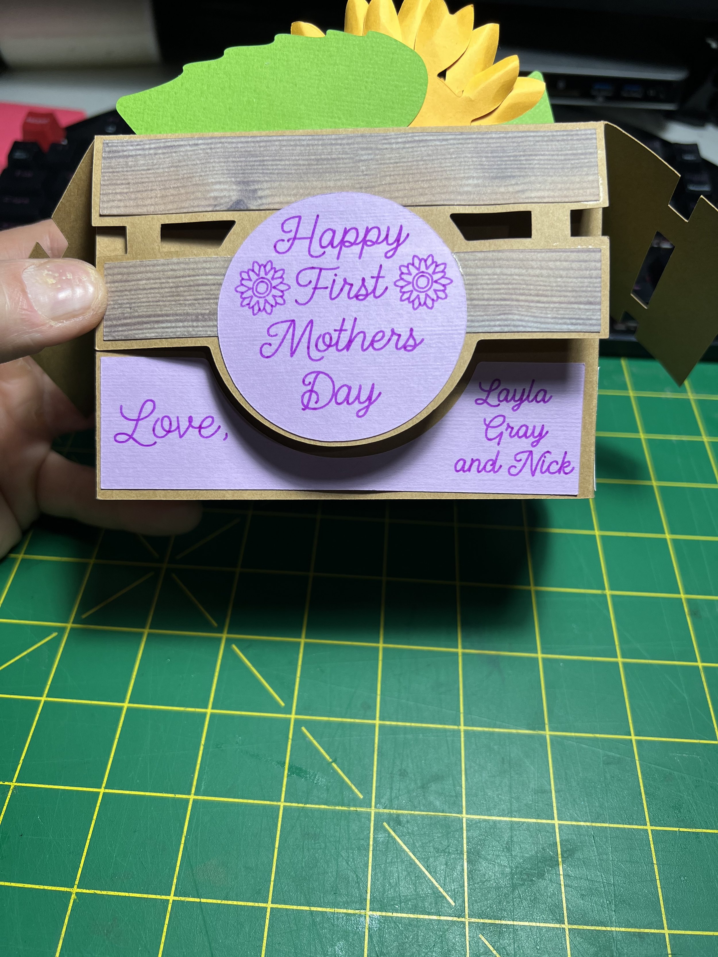Sunflower Card w Photos - Paper