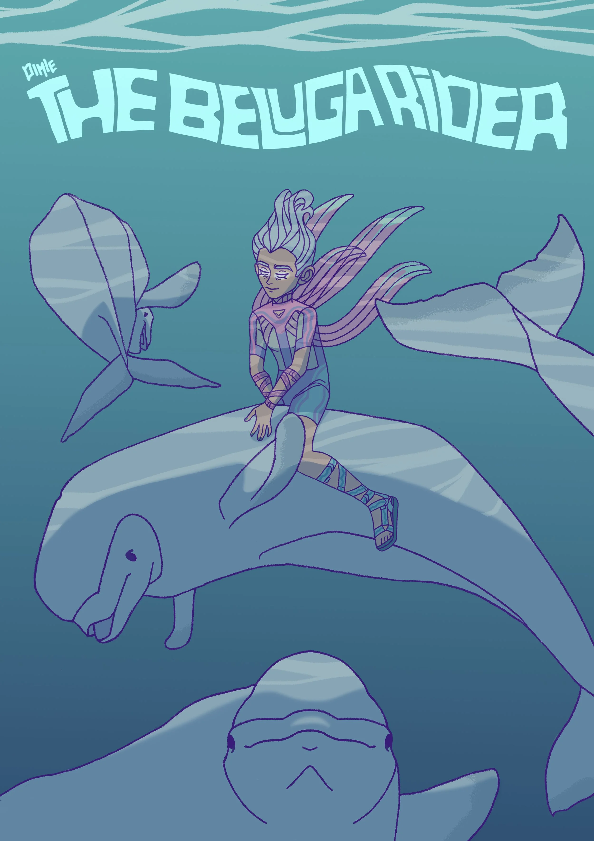 "The Beluga Rider" — a concept poster for another old TV series project about a boy named Noah, who dreams of becoming a sheriff in a corrupted solarpunk western world.