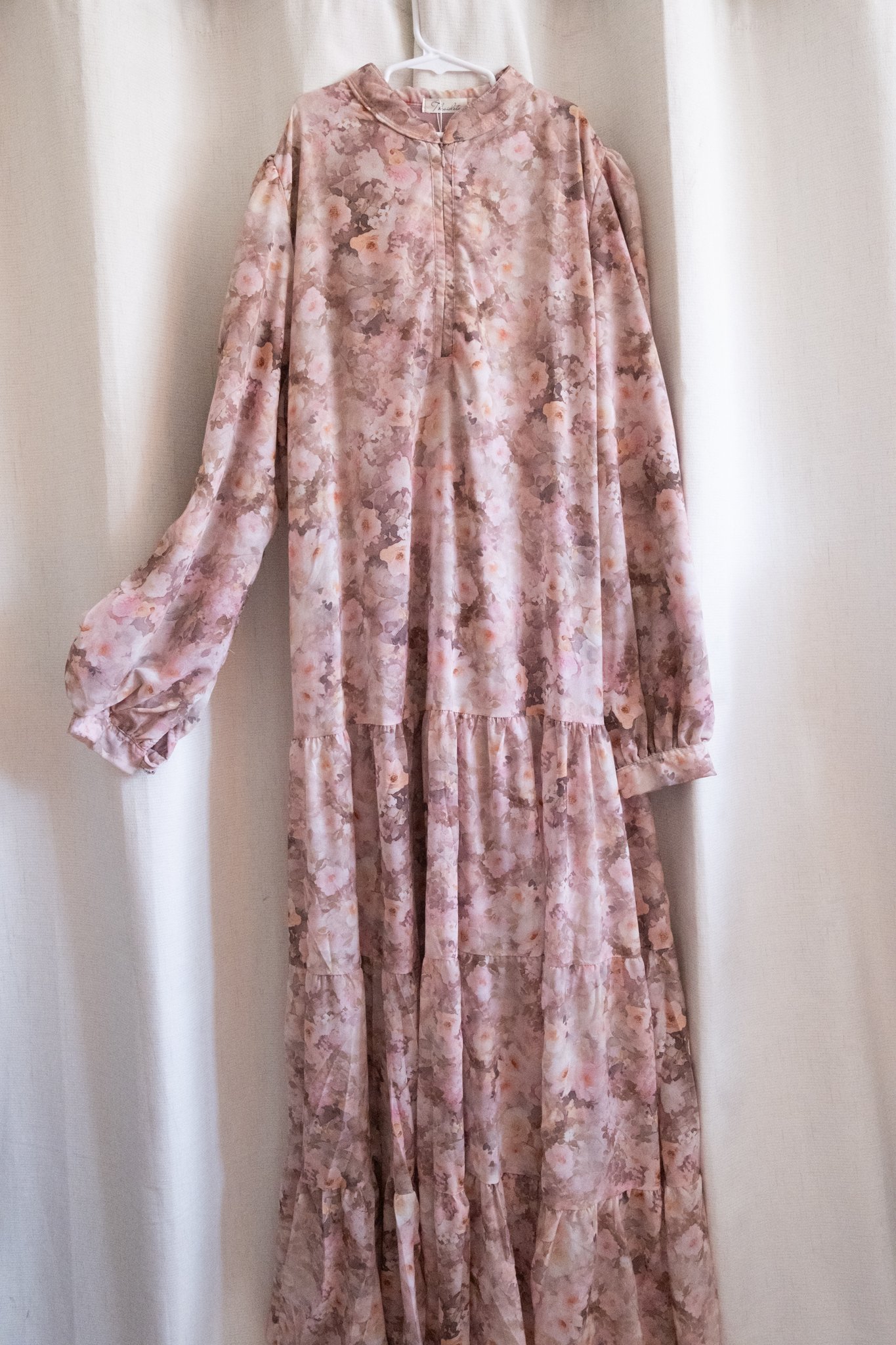 Floral Peach Violeta Maxi  Dress