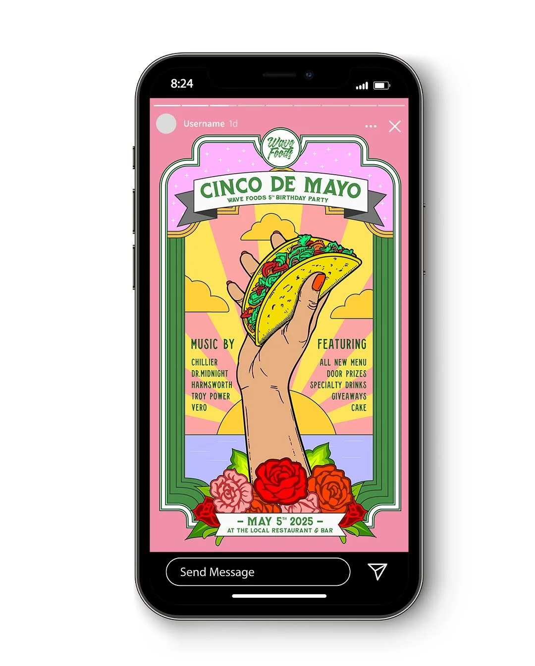 &ldquo;CINCO_DE_MAYO.ai&rdquo;

Digital assets for the Homies at @wavefoods for their upcoming Cinco de Mayo/5th birthday party at @thelocalhfx .