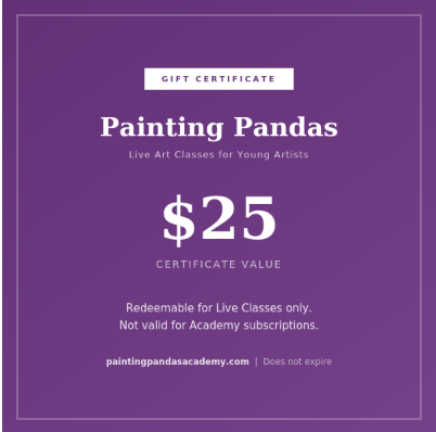Painting Pandas Academy Gift Certificate