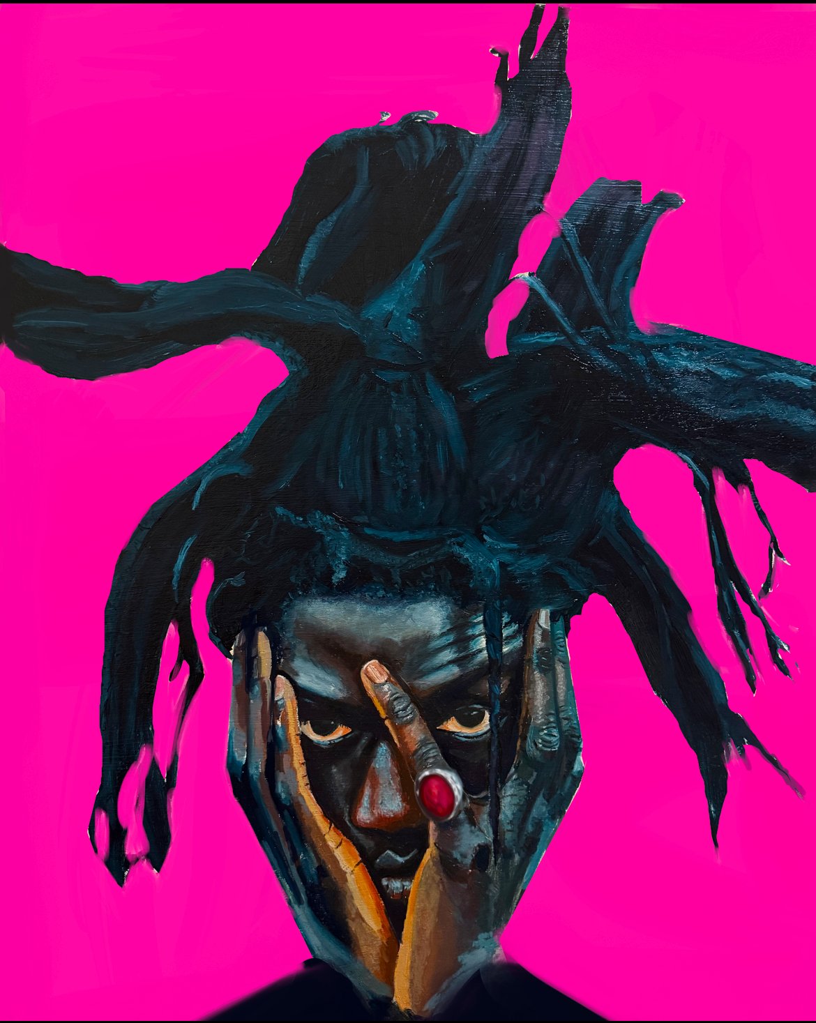 Benjamin T Gonzalez, Crow, Oil on canvas, 16x20, (Not for sale)
