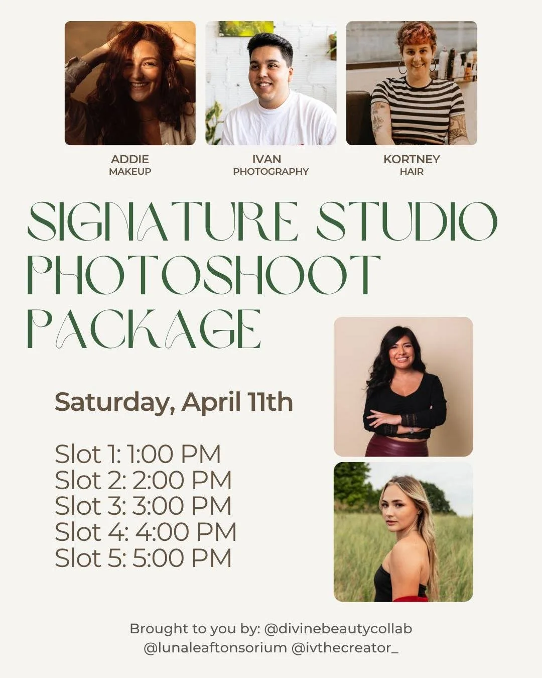 We're pushing out our headshot package one more week! Enjoy your Easter Weekend with family, and we'll see you on the 11th!