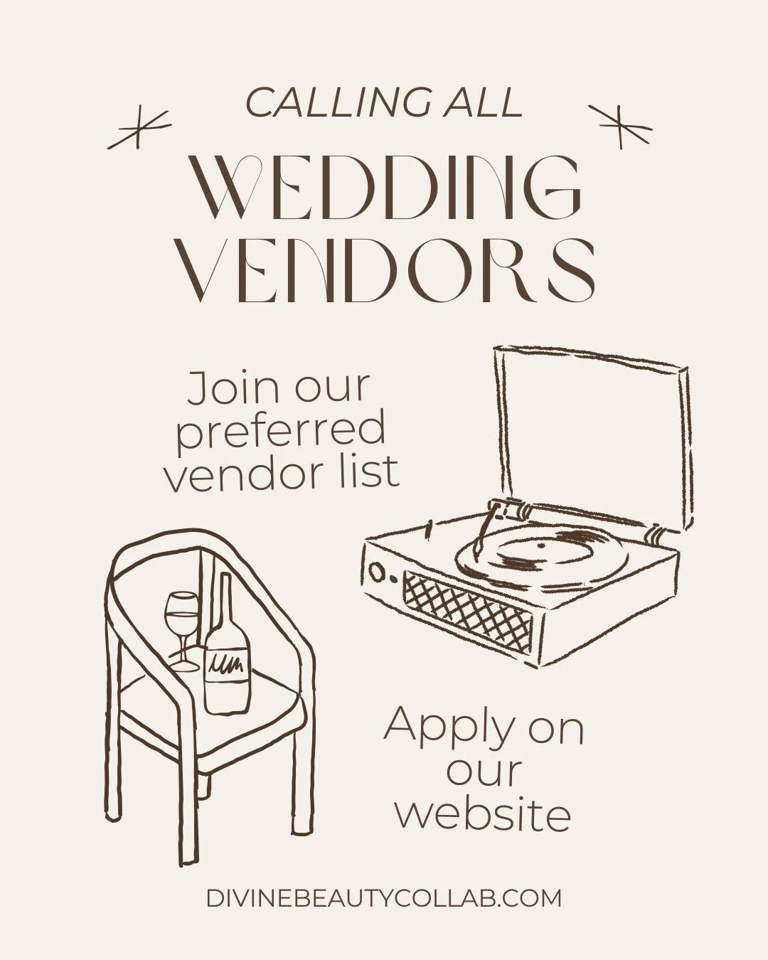 Hey Vendors, let's connect! I am always getting inquiries about if I can recommend someone fofr this or that, so I'd love to pass your name along if we're a good fit. Feel free to fill out the form on my website under the contact page!