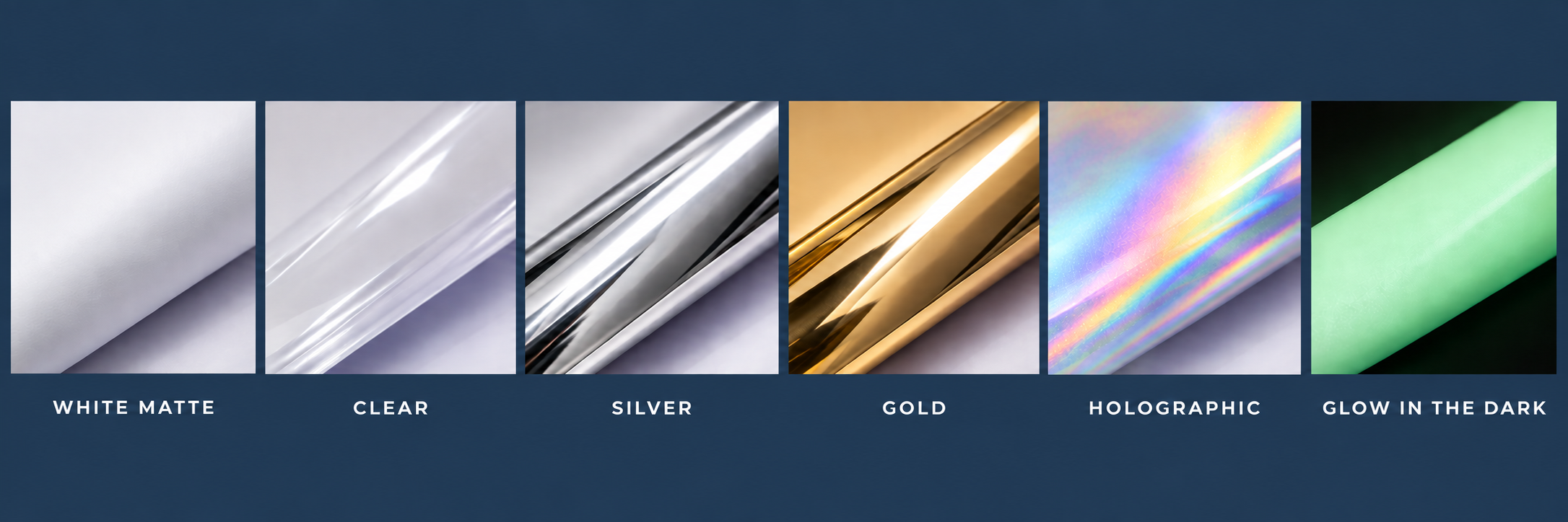 vinyl selection swatches for label printing